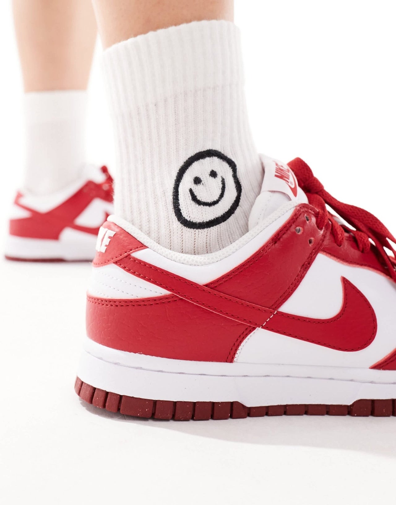 Nike Dunk Low NN unisex trainers in white and red - ASOS Sample Sale EU Store