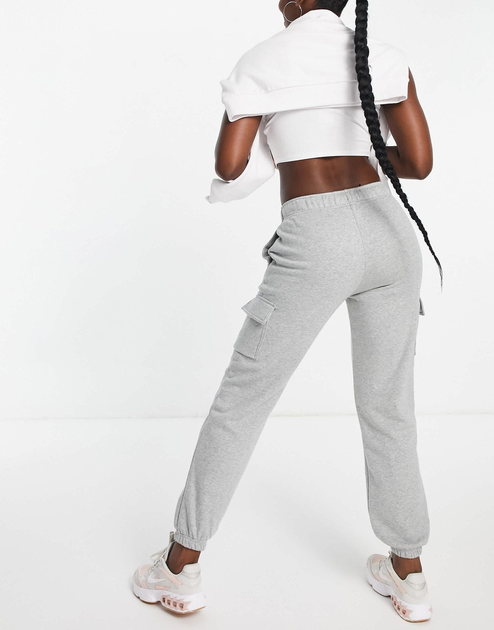 Nike Essentials cuffed cargo sweatpants in grey heather - ASOS Sample Sale EU Store