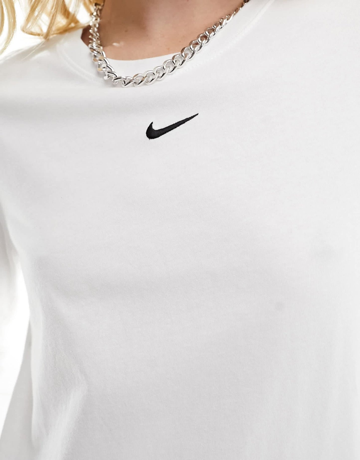 Nike Essentials long sleeve top in white - ASOS Sample Sale EU Store