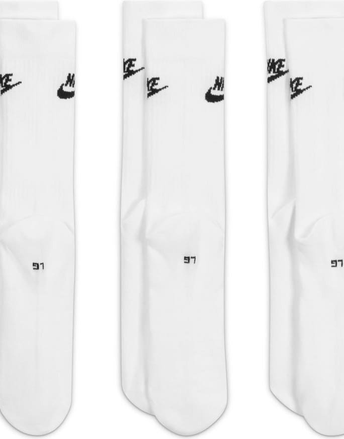 Nike Everyday Essential 3 pack crew socks in white - ASOS Sample Sale EU Store