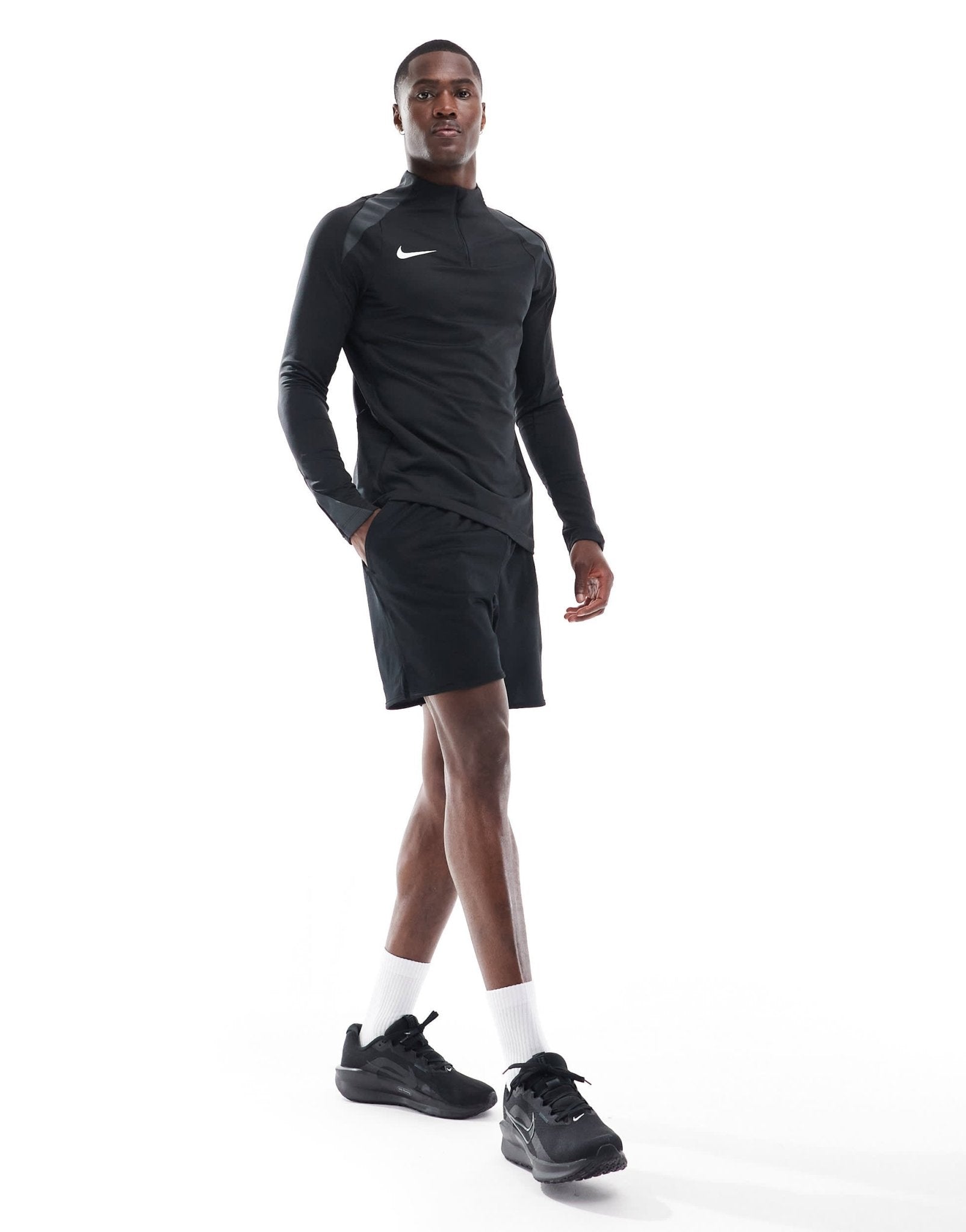 Nike Football Strike 1/4 zip sweatshirt in black - ASOS Sample Sale EU Store