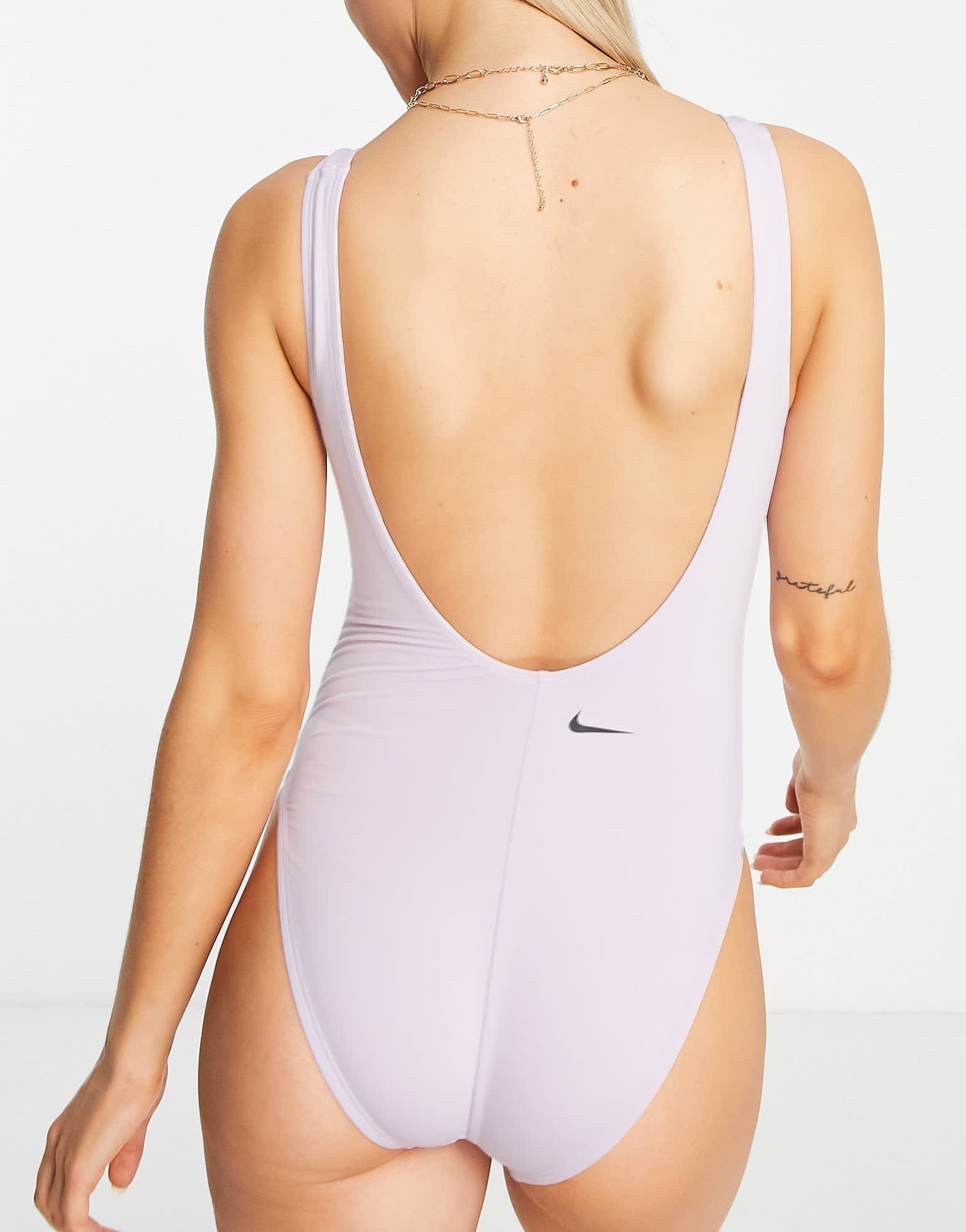 Nike Icon one piece logo swimsuit in lilac - ASOS Sample Sale EU Store
