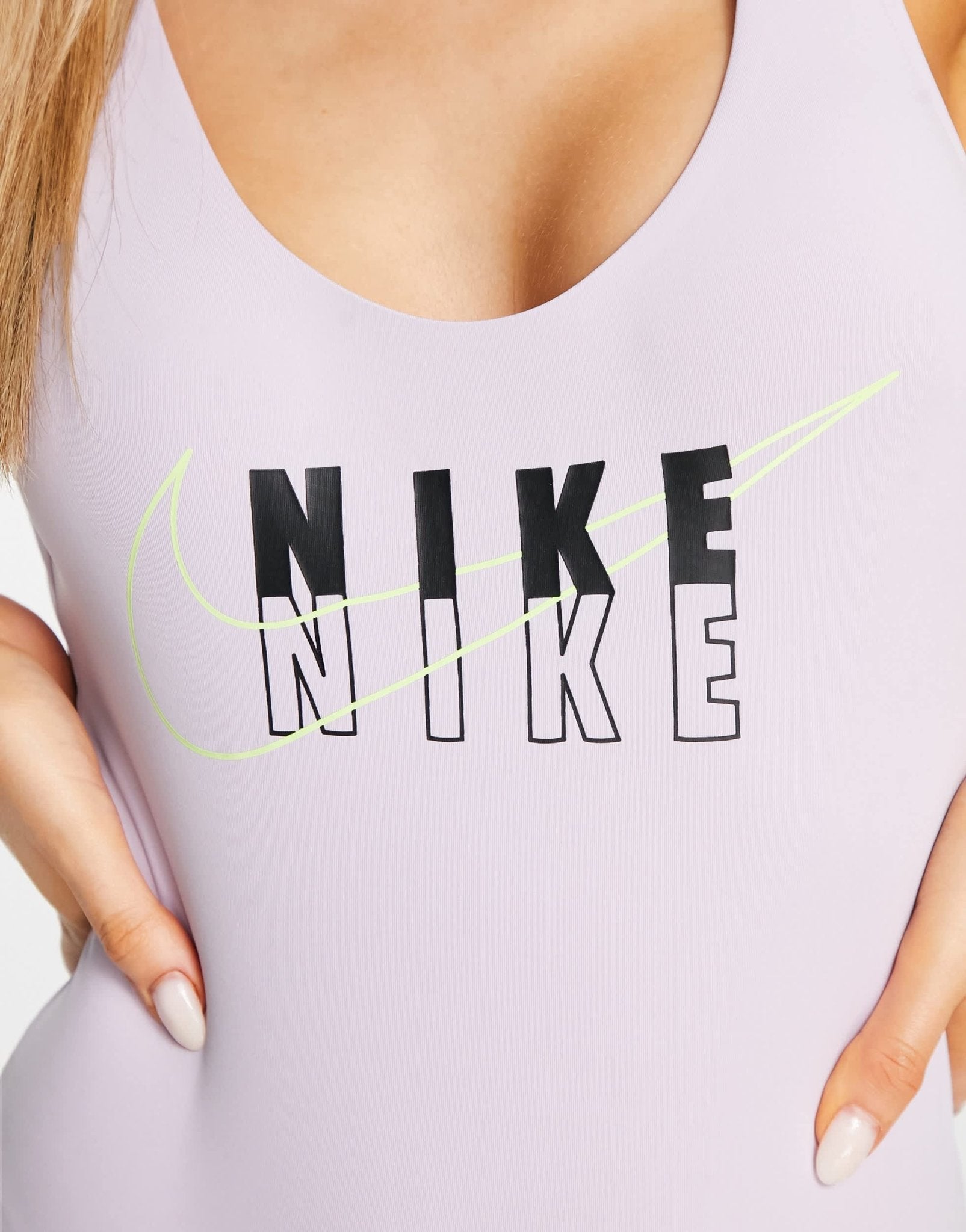 Nike Icon one piece logo swimsuit in lilac - ASOS Sample Sale EU Store