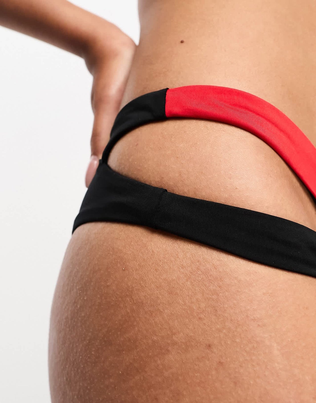 Nike Icon Sneakerkini asymmetrical bikini bottoms in black and red - ASOS Sample Sale EU Store