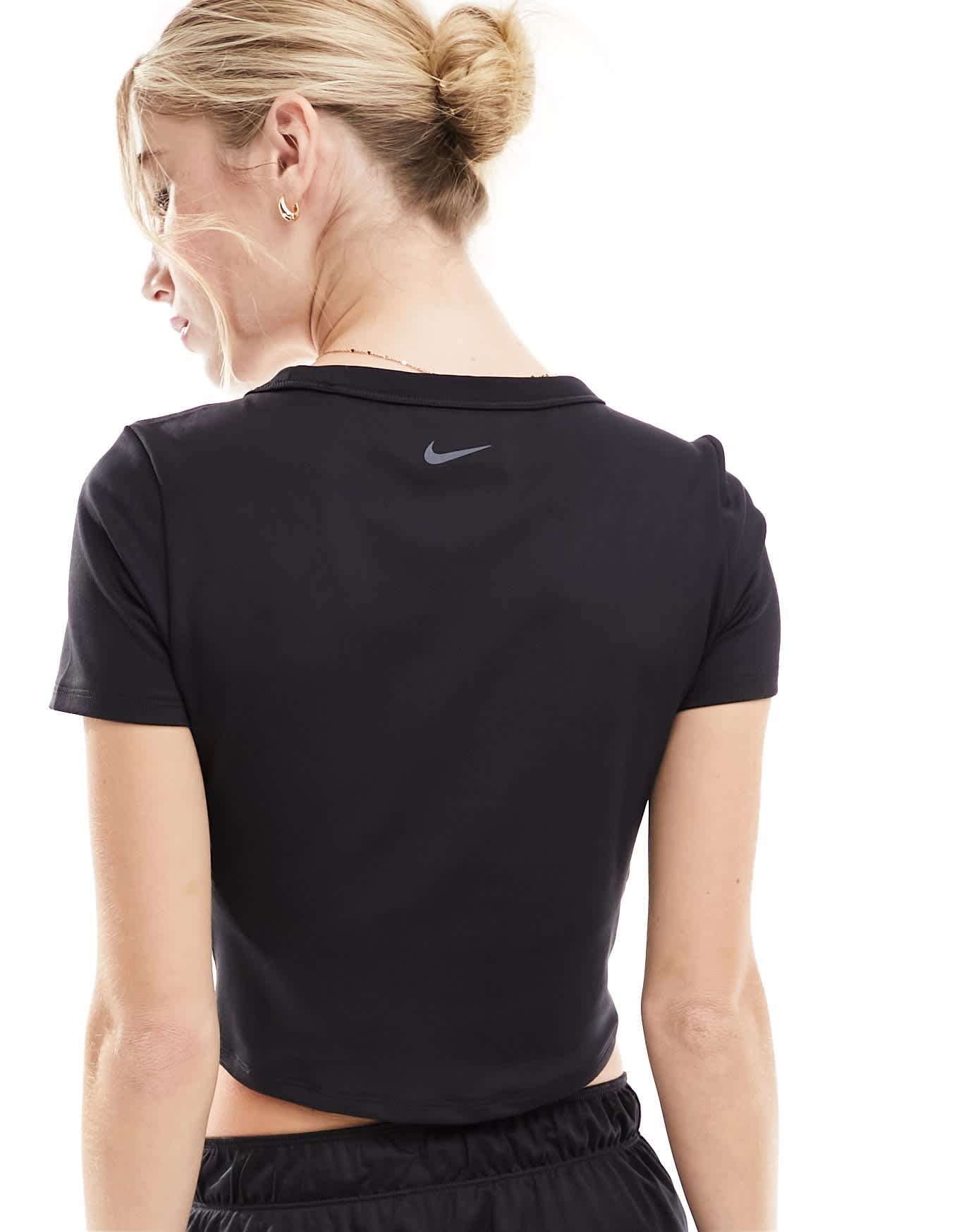 Nike One Dri - Fit tight crop t-shirt in black - ASOS Sample Sale EU Store