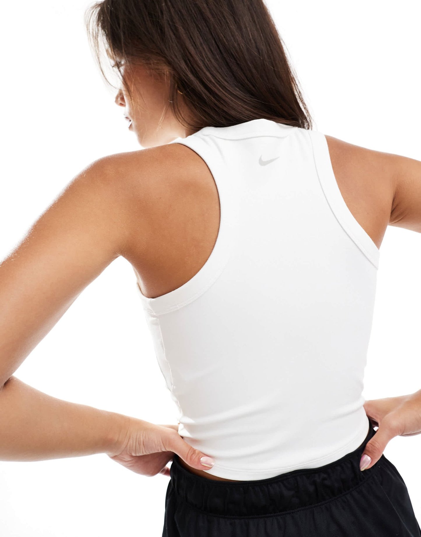 Nike One Training Dri - FIT fitted cropped tank top in white - ASOS Sample Sale EU Store