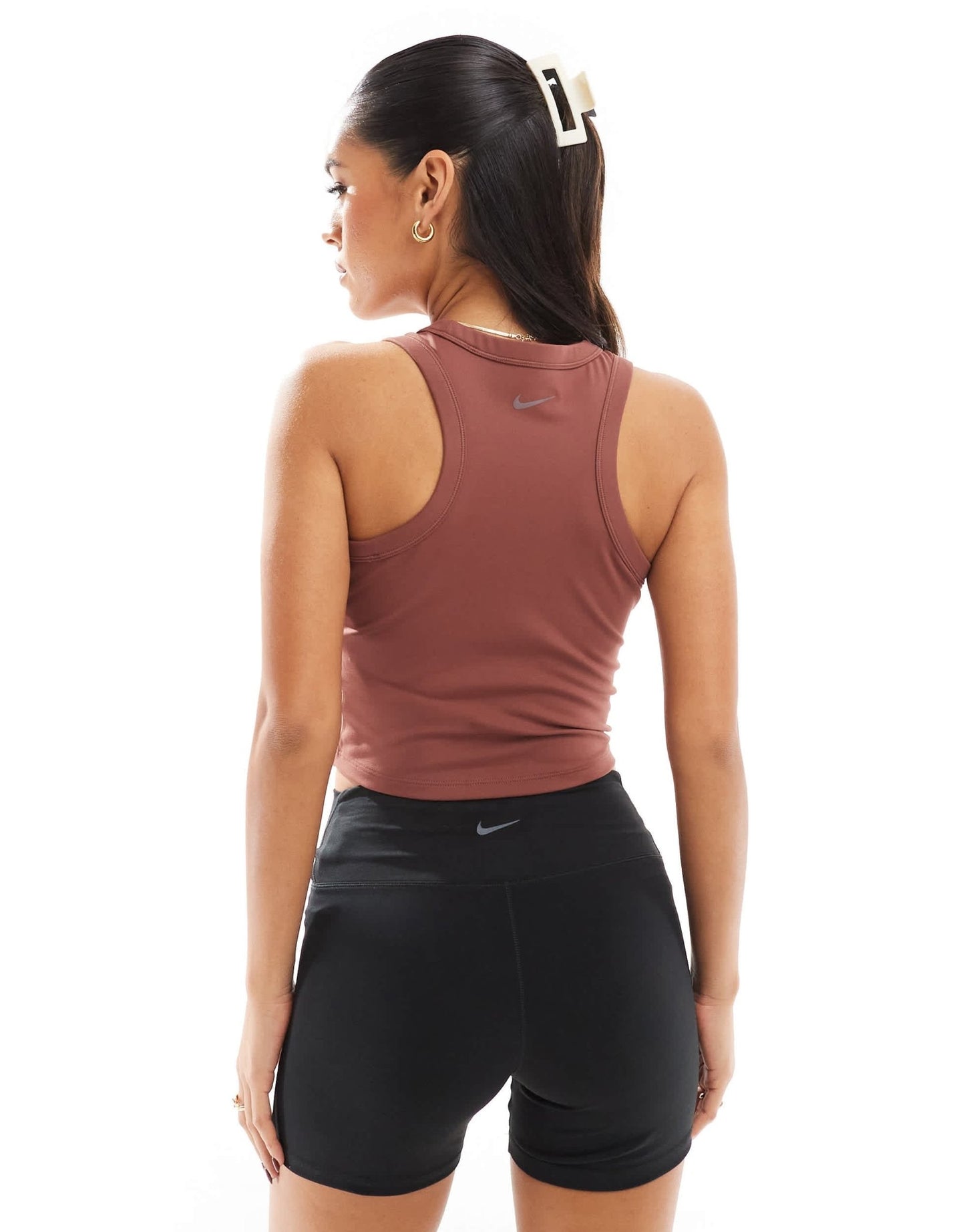 Nike One Training fitted cropped vest in brown - ASOS Sample Sale EU Store