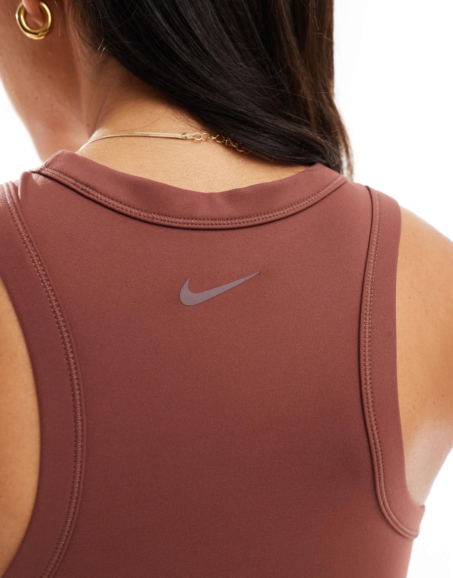 Nike One Training fitted cropped vest in brown - ASOS Sample Sale EU Store