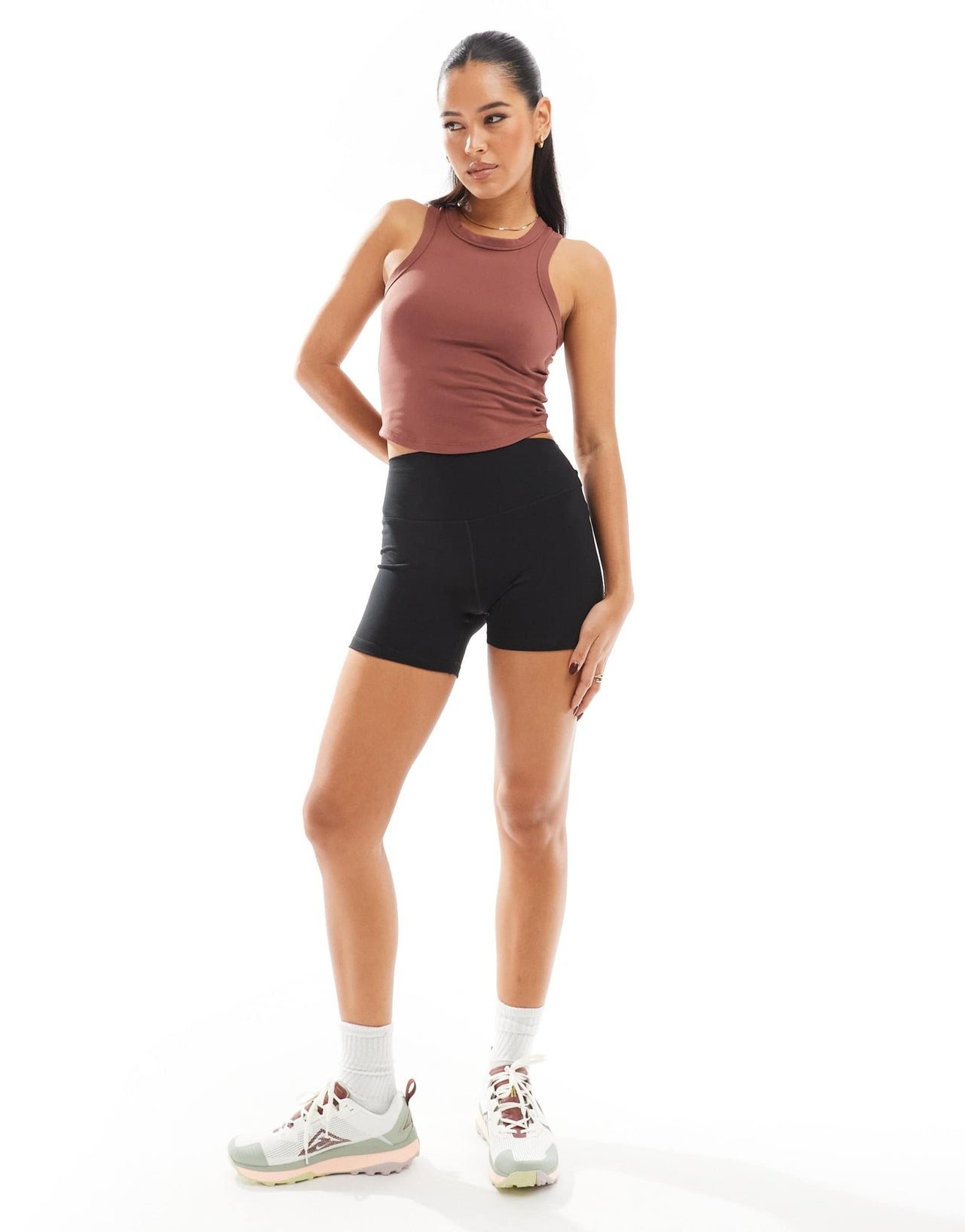 Nike One Training fitted cropped vest in brown - ASOS Sample Sale EU Store