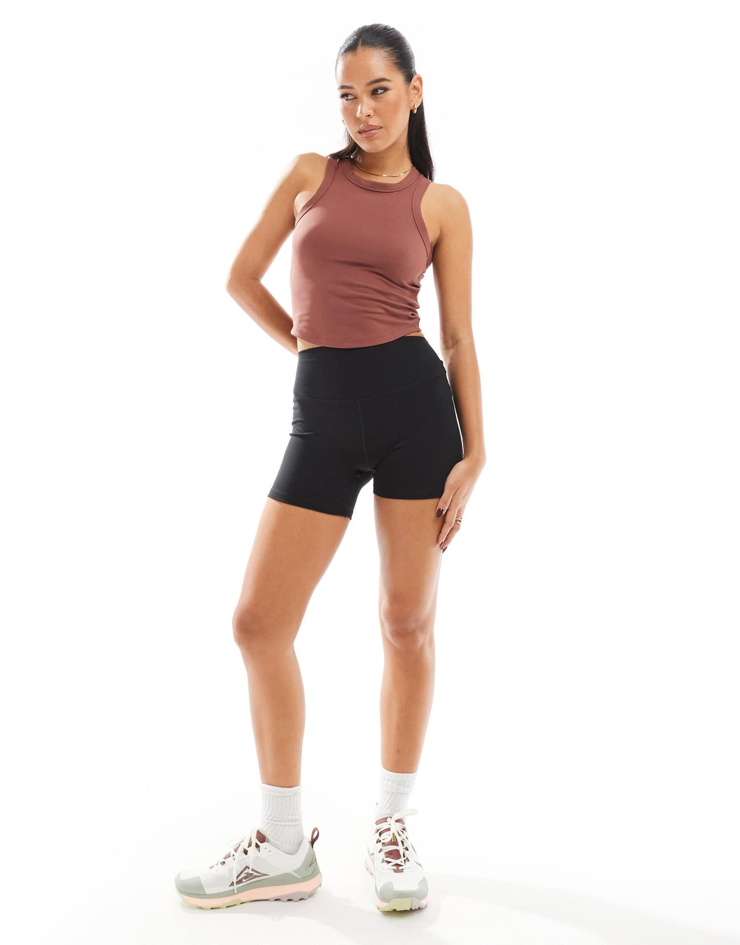Nike One Training fitted cropped vest in brown - ASOS Sample Sale EU Store