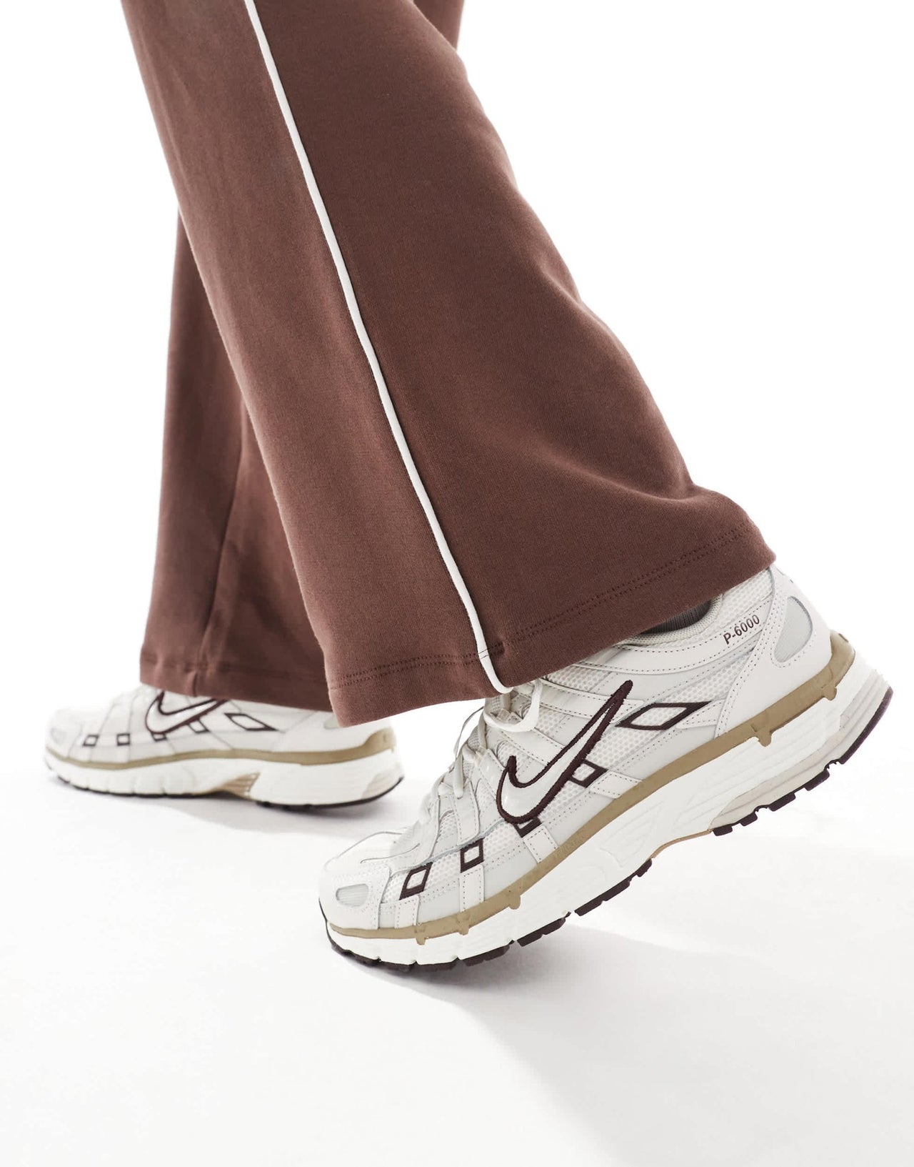 Nike P - 6000 unisex trainers in white and brown - ASOS Sample Sale EU Store