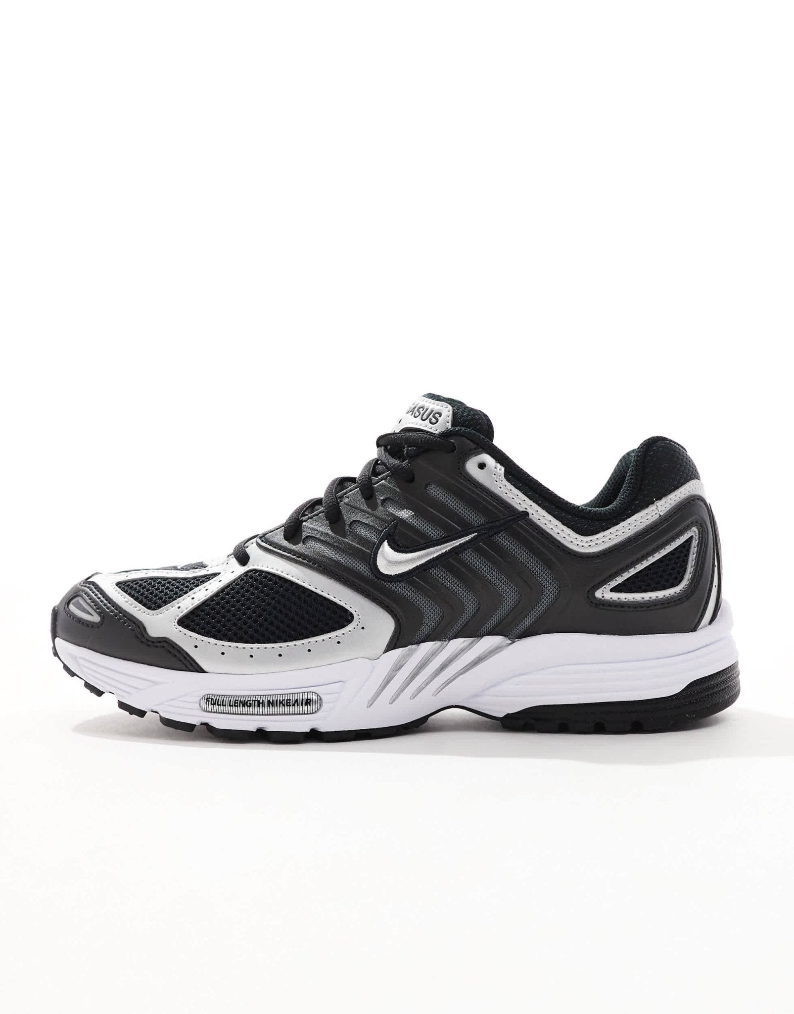 Nike Pegasus 2005 trainers in black and metallic silver - ASOS Sample Sale EU Store
