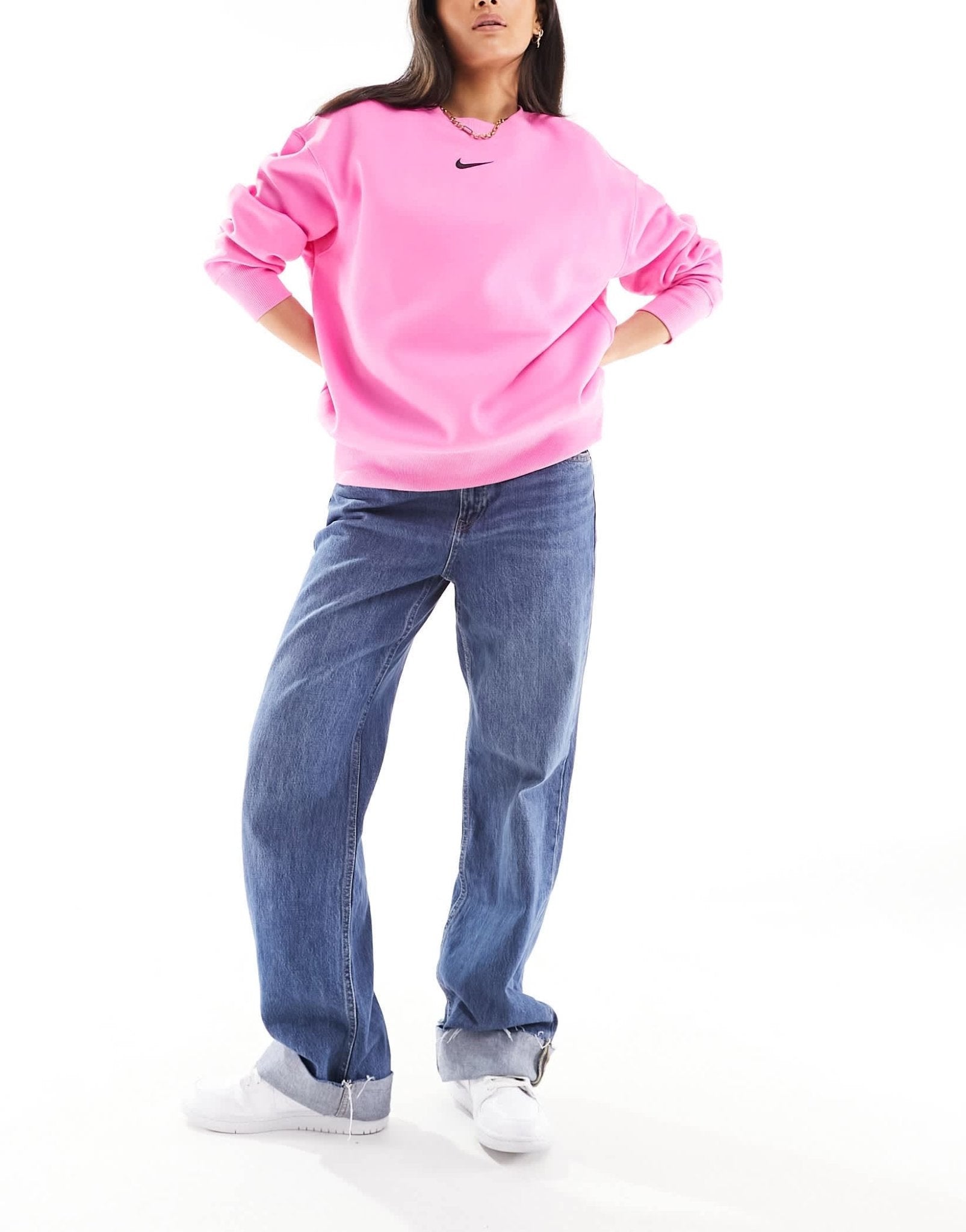 Nike Phoenix Fleece oversized sweatshirts in pink - ASOS Sample Sale EU Store
