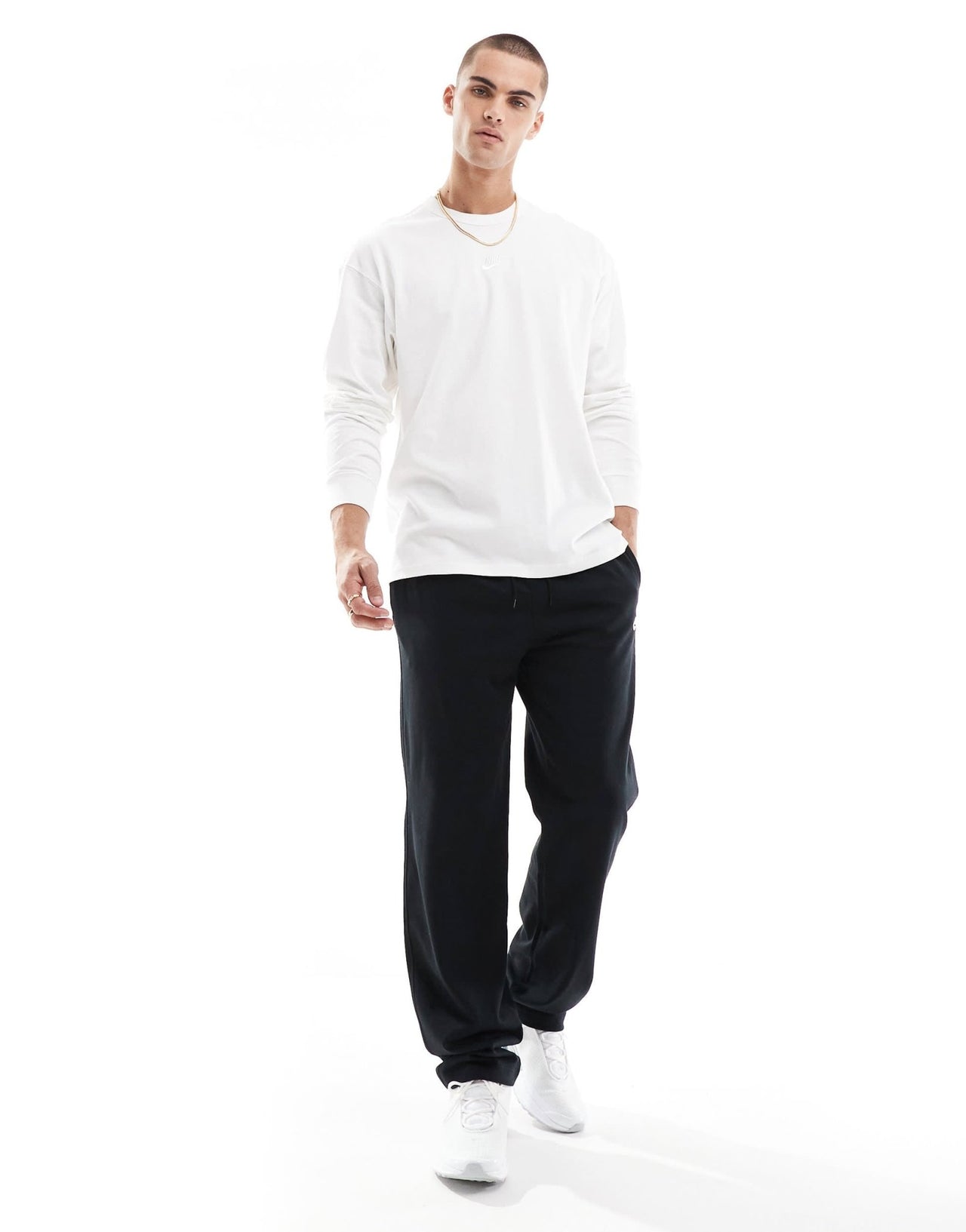 Nike Premium Essentials long sleeve t-shirt in white - ASOS Sample Sale EU Store