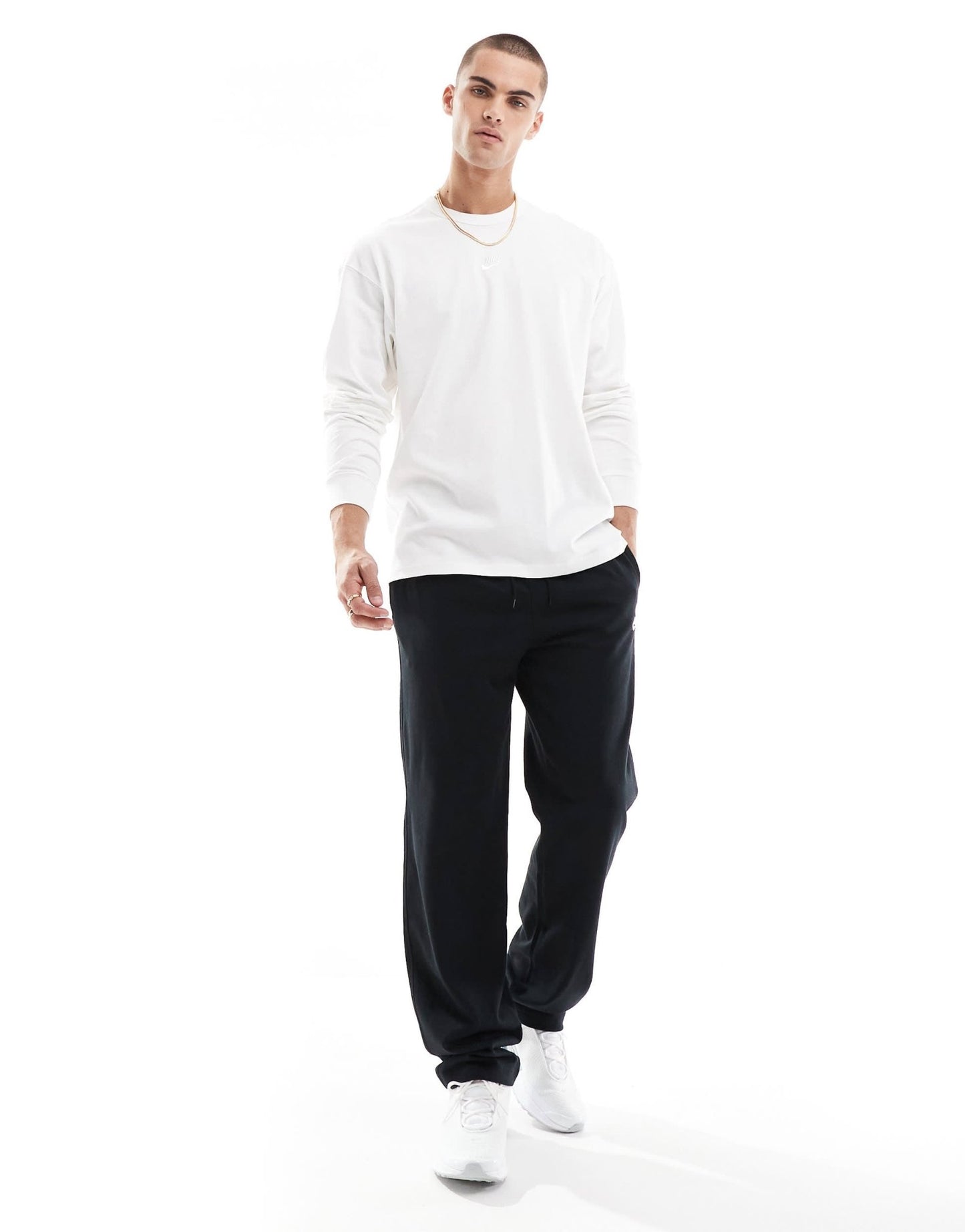 Nike Premium Essentials long sleeve t-shirt in white - ASOS Sample Sale EU Store