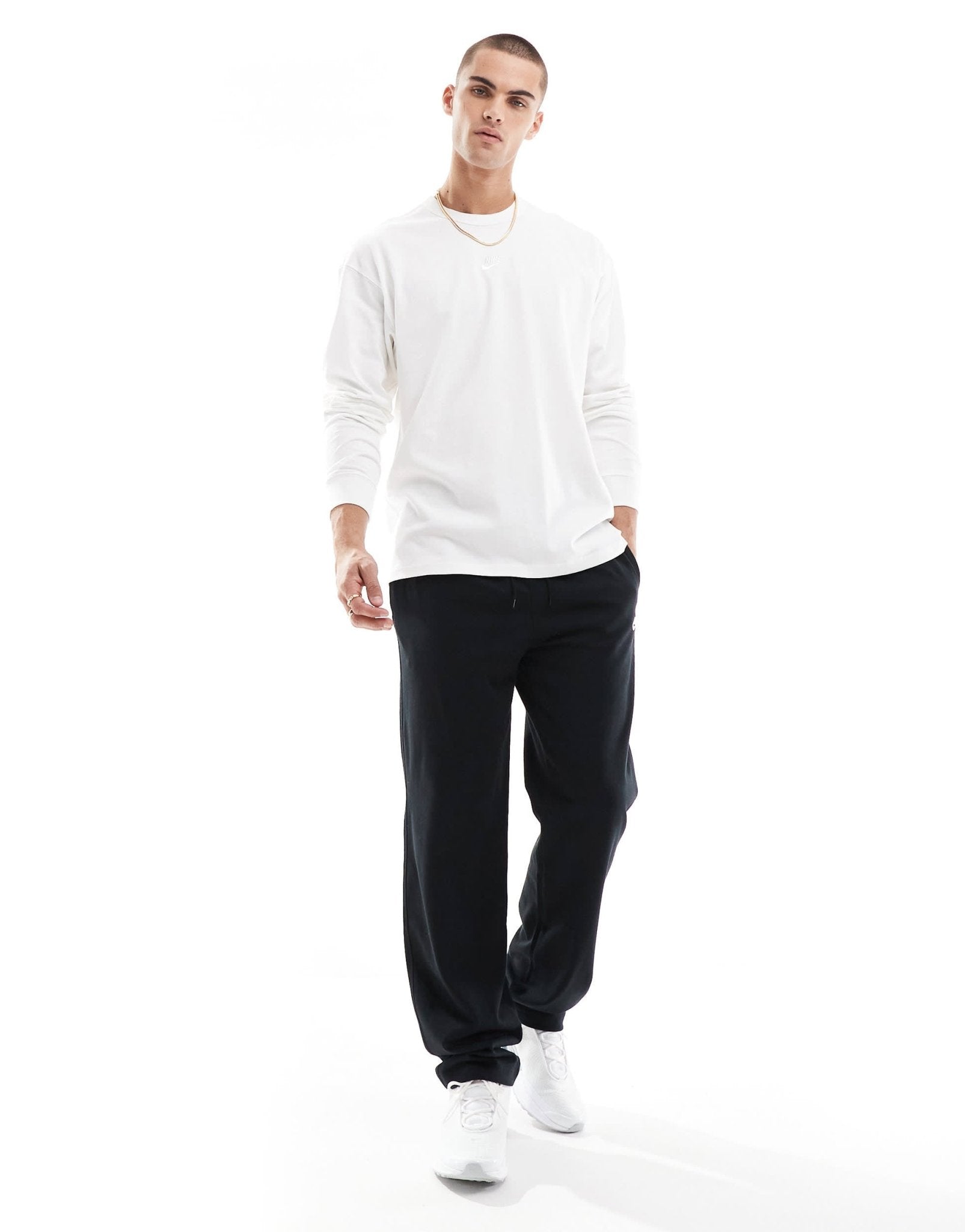 Nike Premium Essentials long sleeve t-shirt in white - ASOS Sample Sale EU Store
