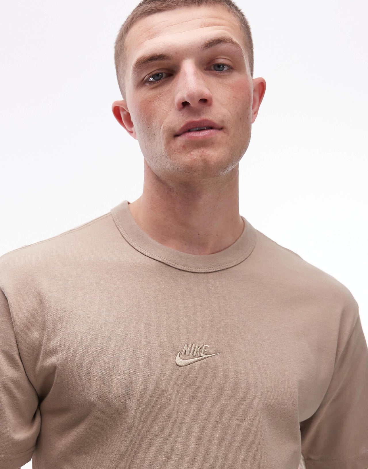 Nike Premium Essentials oversized t-shirt in light brown - ASOS Sample Sale EU Store
