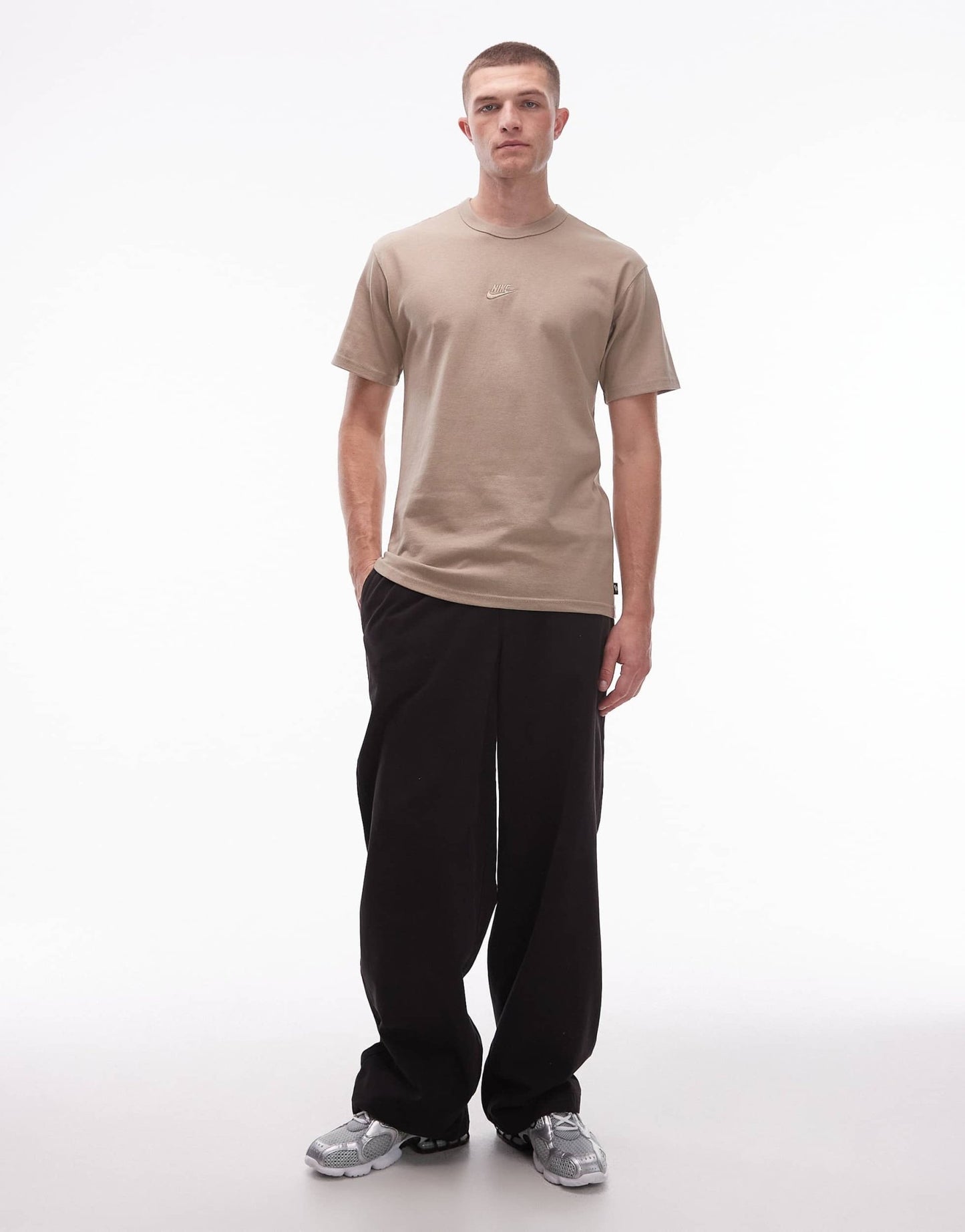 Nike Premium Essentials oversized t-shirt in light brown - ASOS Sample Sale EU Store