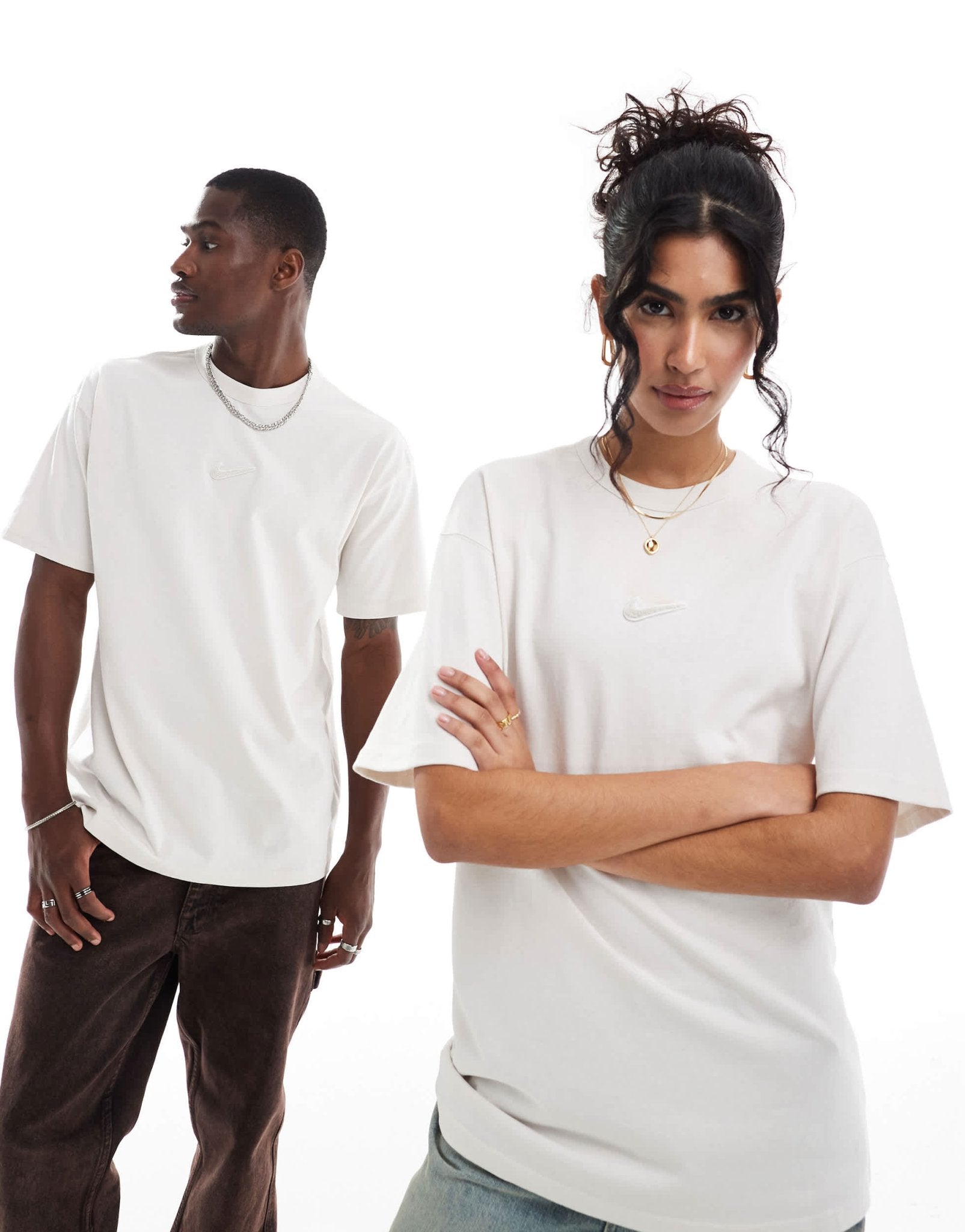 Nike premium essentials oversized t-shirt in off white - ASOS Sample Sale EU Store
