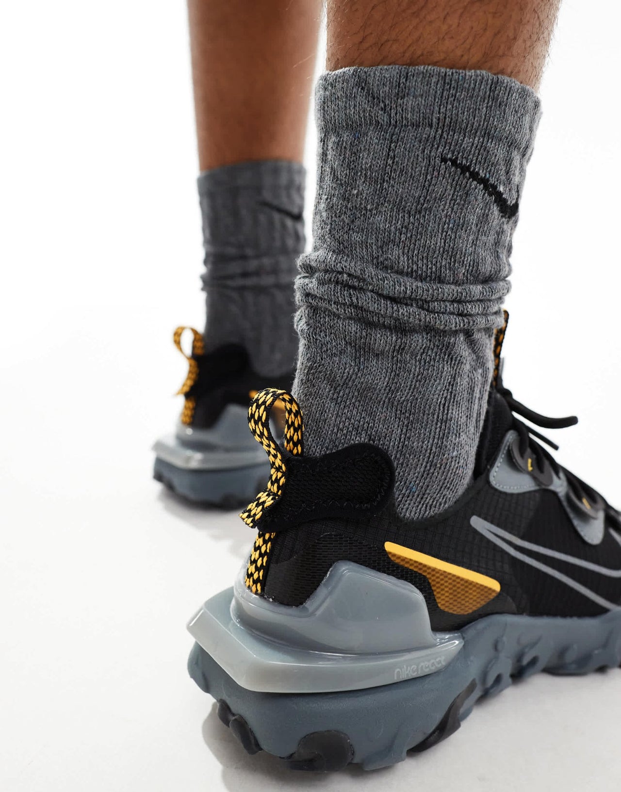 Nike React Vision SC trainers in black, grey and orange - ASOS Sample Sale EU Store