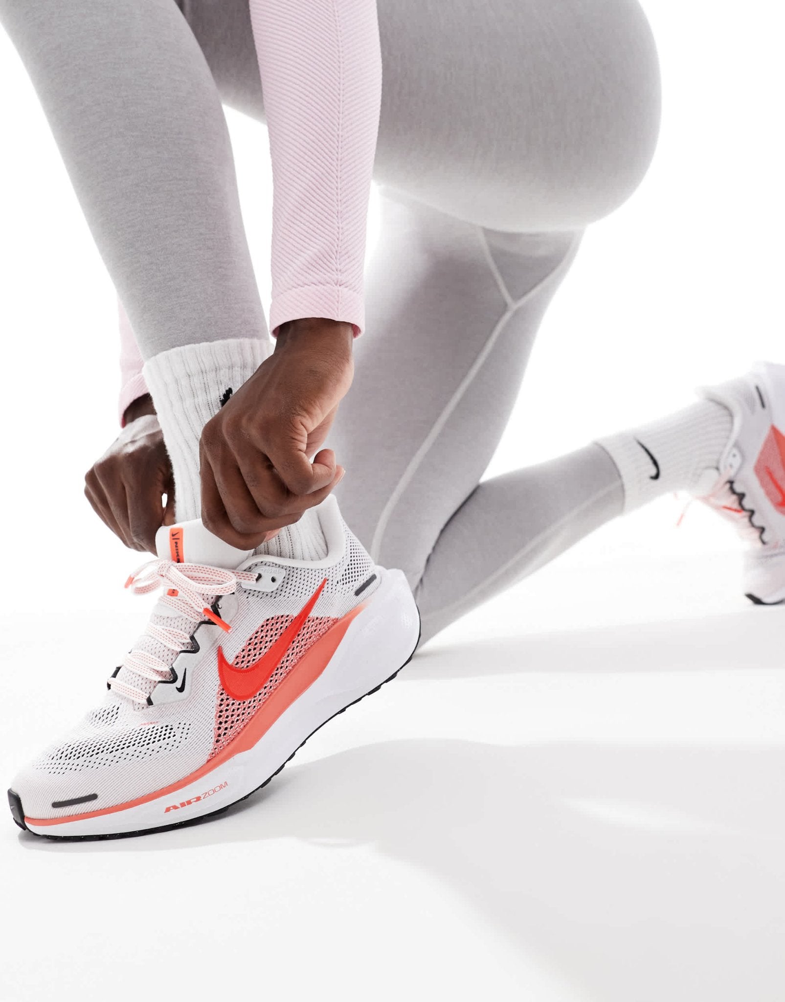 Nike Running Air Zoom Pegasus 41 trainers in white and pink - ASOS Sample Sale EU Store