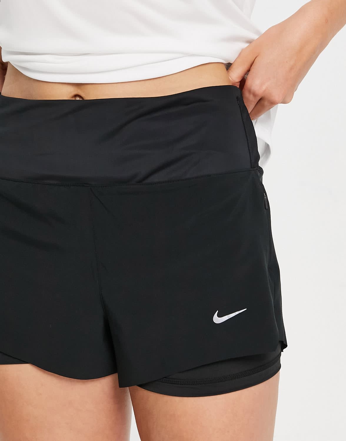 Nike Running Dri - Fit 3in 2 in 1 shorts in black - ASOS Sample Sale EU Store