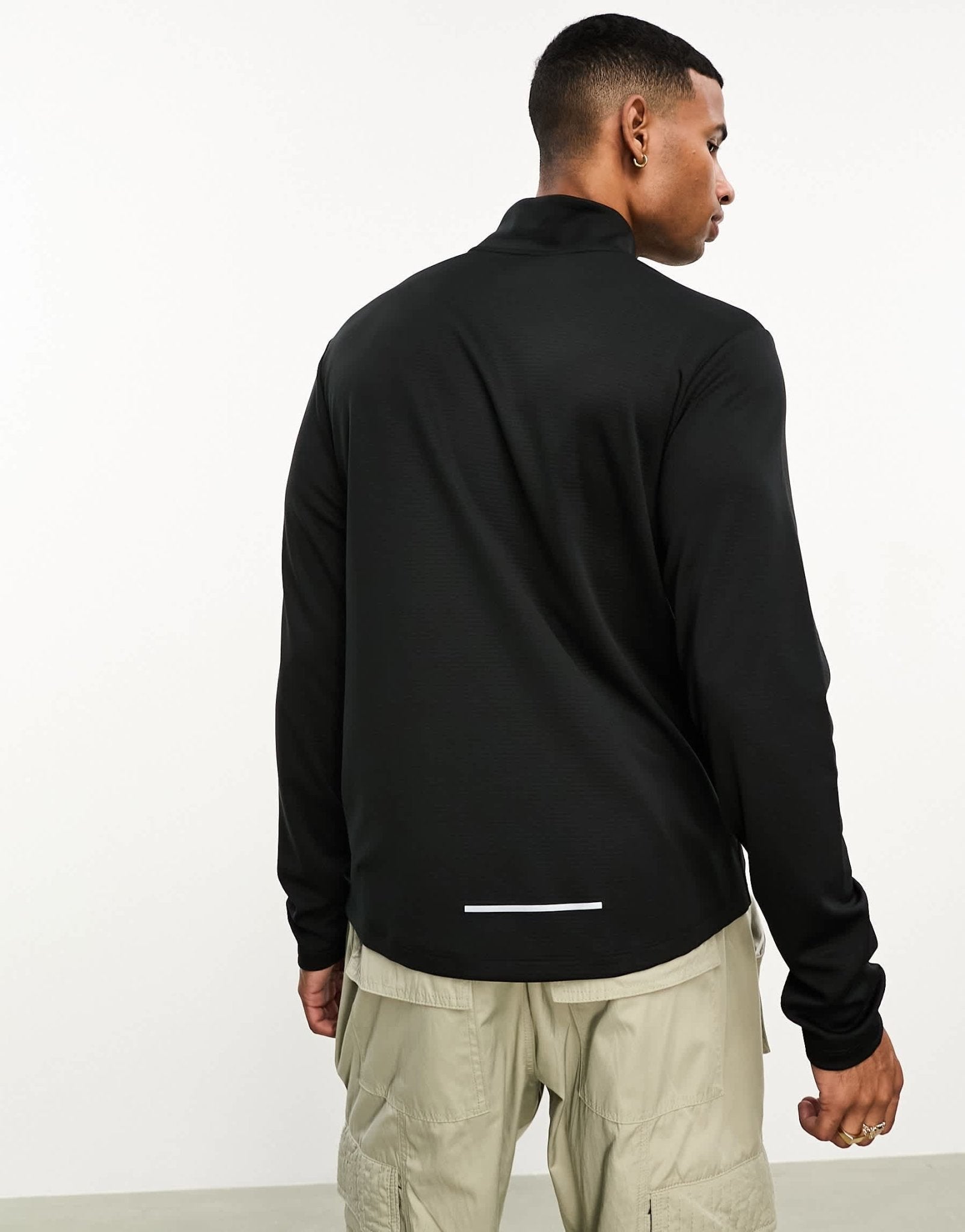 Nike Running Dri - Fit Pacer half zip long sleeve in black - ASOS Sample Sale EU Store