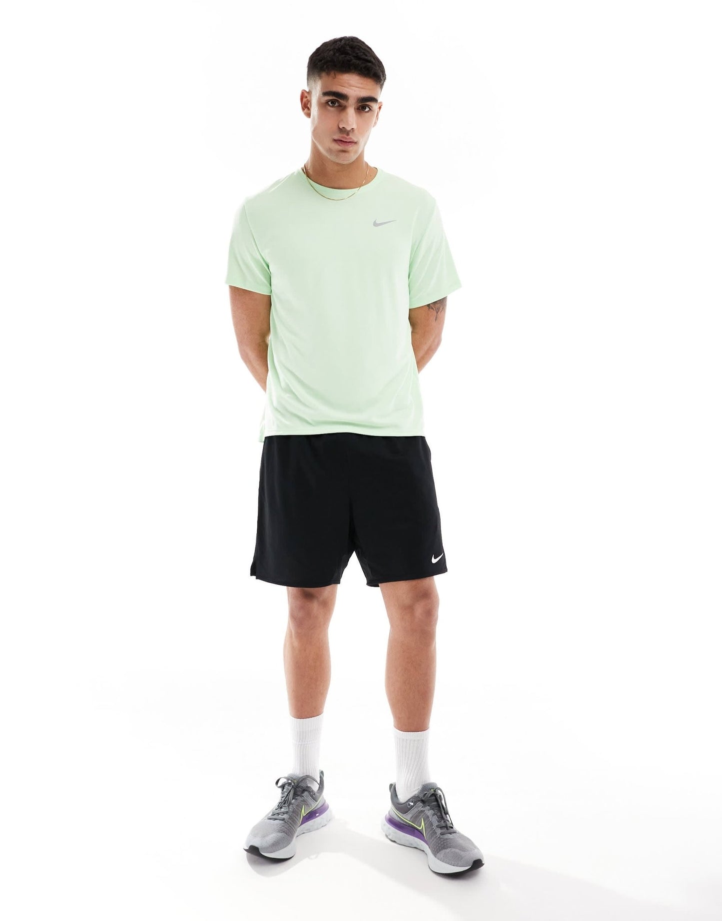 Nike Running Miler Dri - FIT t-shirt in light green - ASOS Sample Sale EU Store