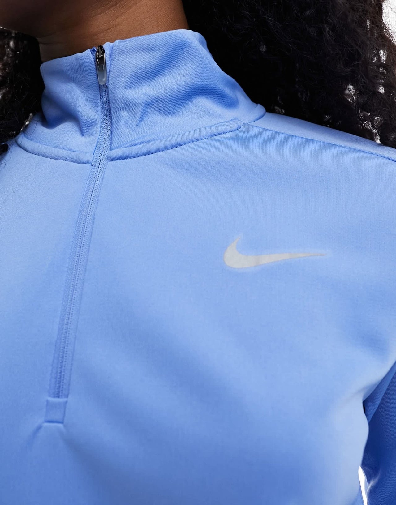 Nike Running Pacer Dri - FIT 1/4 zip long sleeve top in light blue - ASOS Sample Sale EU Store
