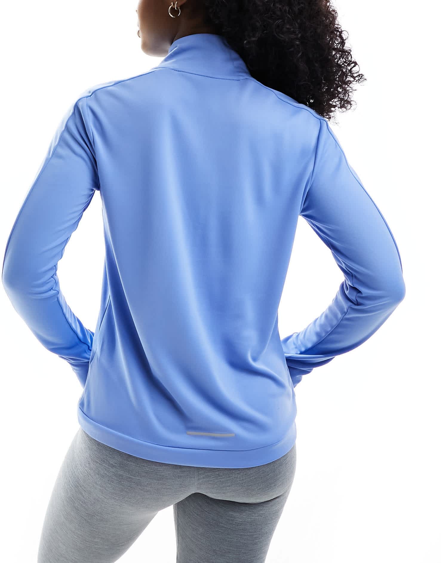 Nike Running Pacer Dri - FIT 1/4 zip long sleeve top in light blue - ASOS Sample Sale EU Store