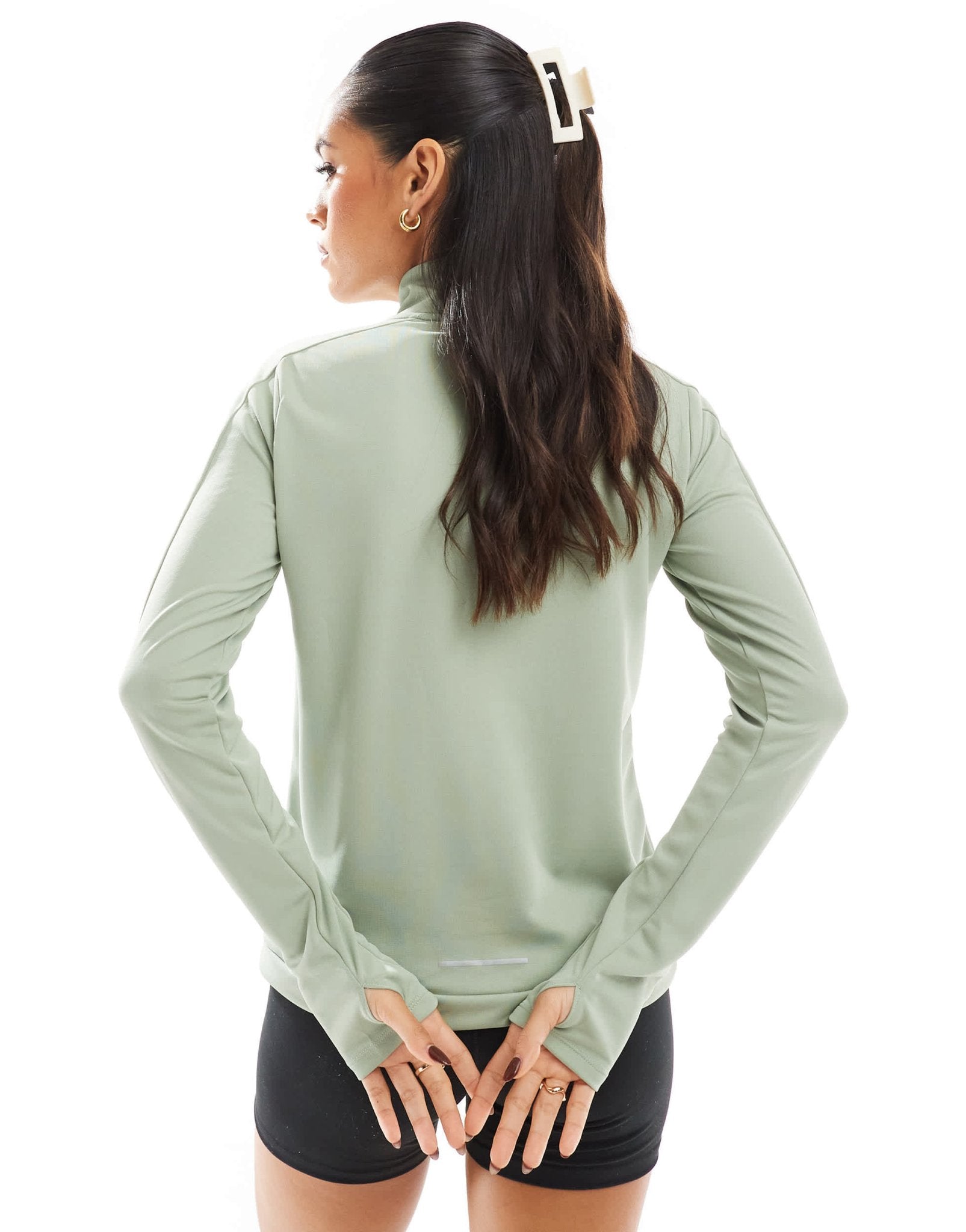 Nike Running Pacer Dri - FIT 1/4 zip sweatshirt in light green - ASOS Sample Sale EU Store