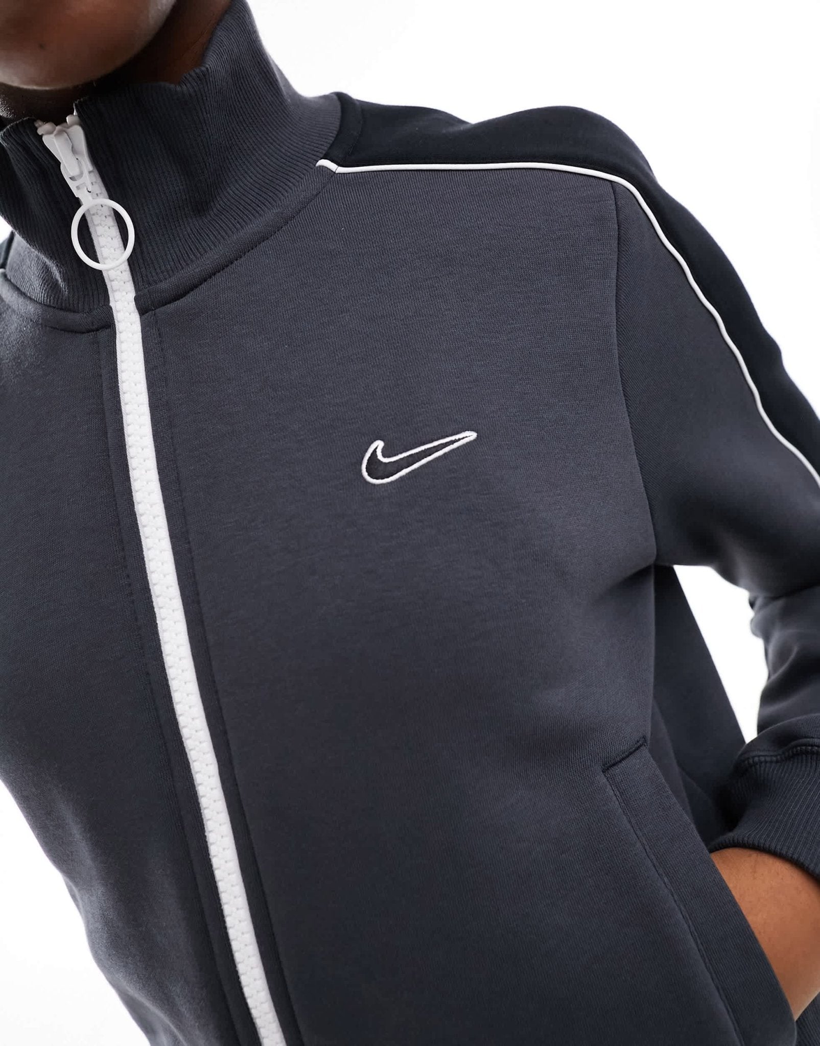 Nike Streetwear track fleece jacket in dark grey - ASOS Sample Sale EU Store