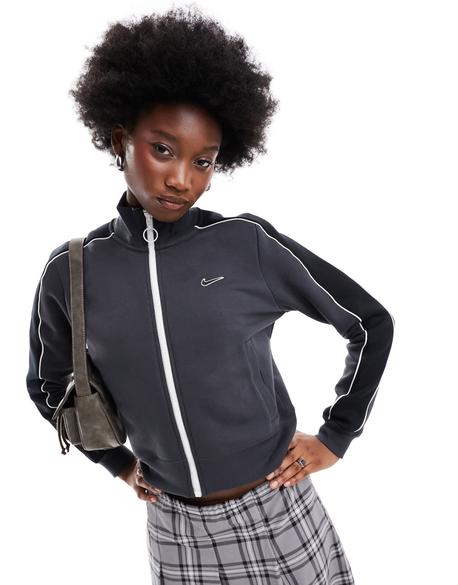 Nike Streetwear track fleece jacket in dark grey - ASOS Sample Sale EU Store