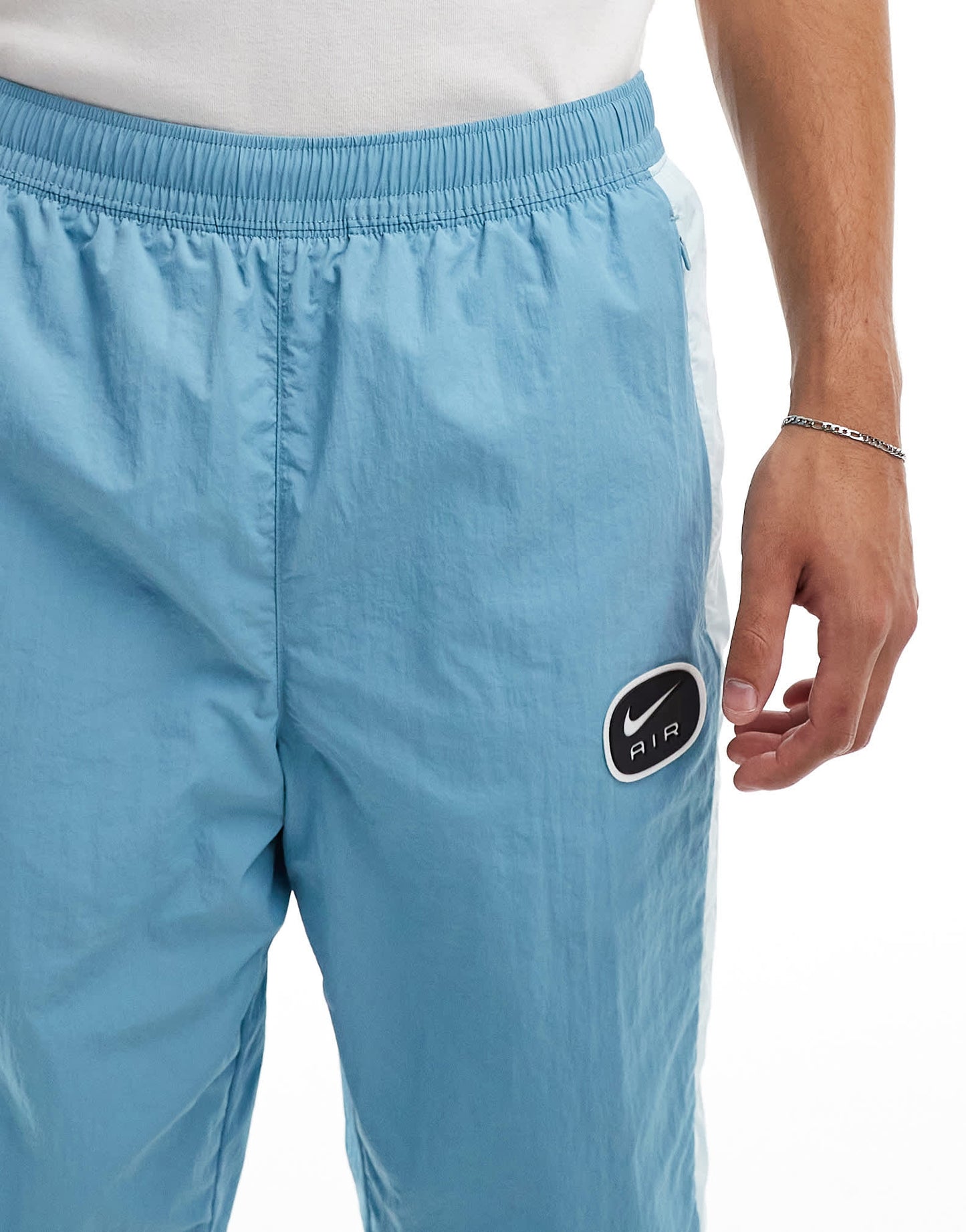 Nike Swoosh Air woven joggers in light blue - ASOS Sample Sale EU Store