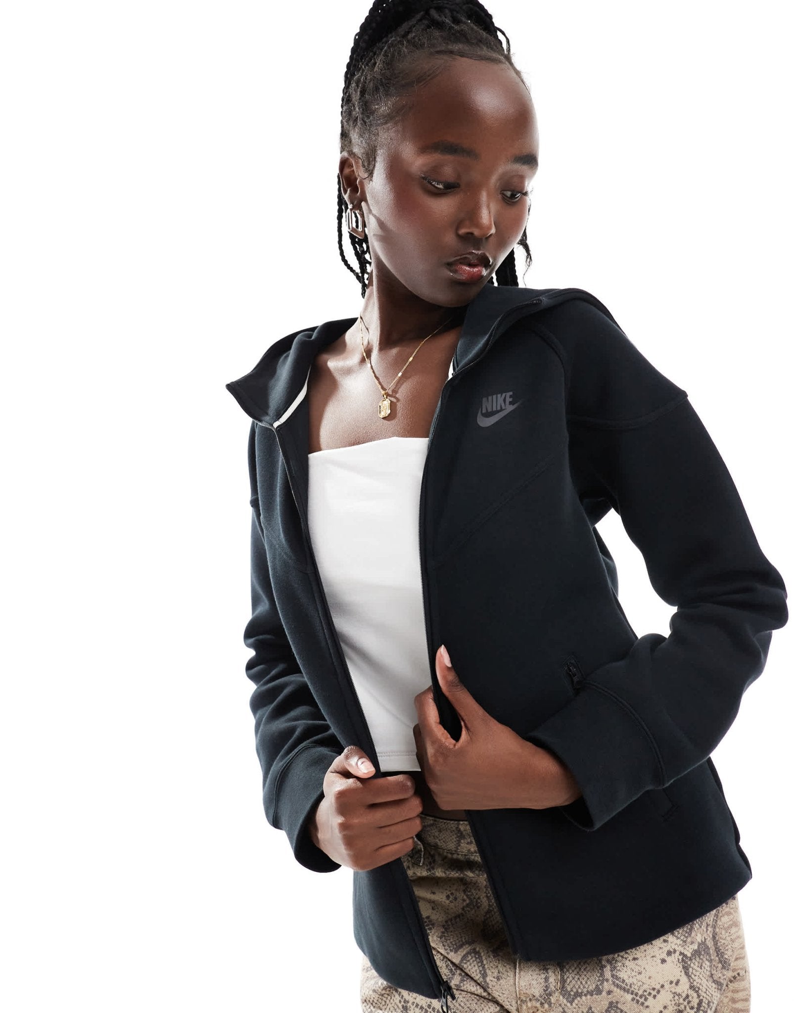 Nike Tech Fleece full zip hoodie in black - ASOS Sample Sale EU Store