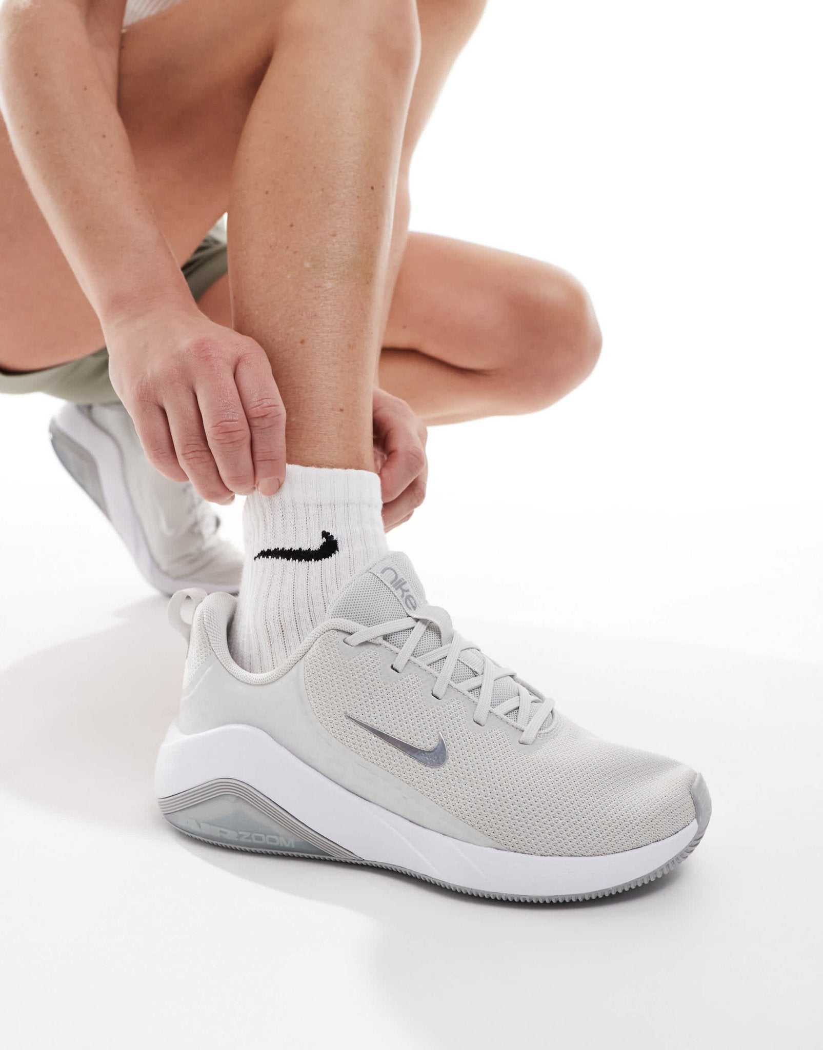 Nike Training Air Zoom Bella 7 trainers in grey and white - ASOS Sample Sale EU Store