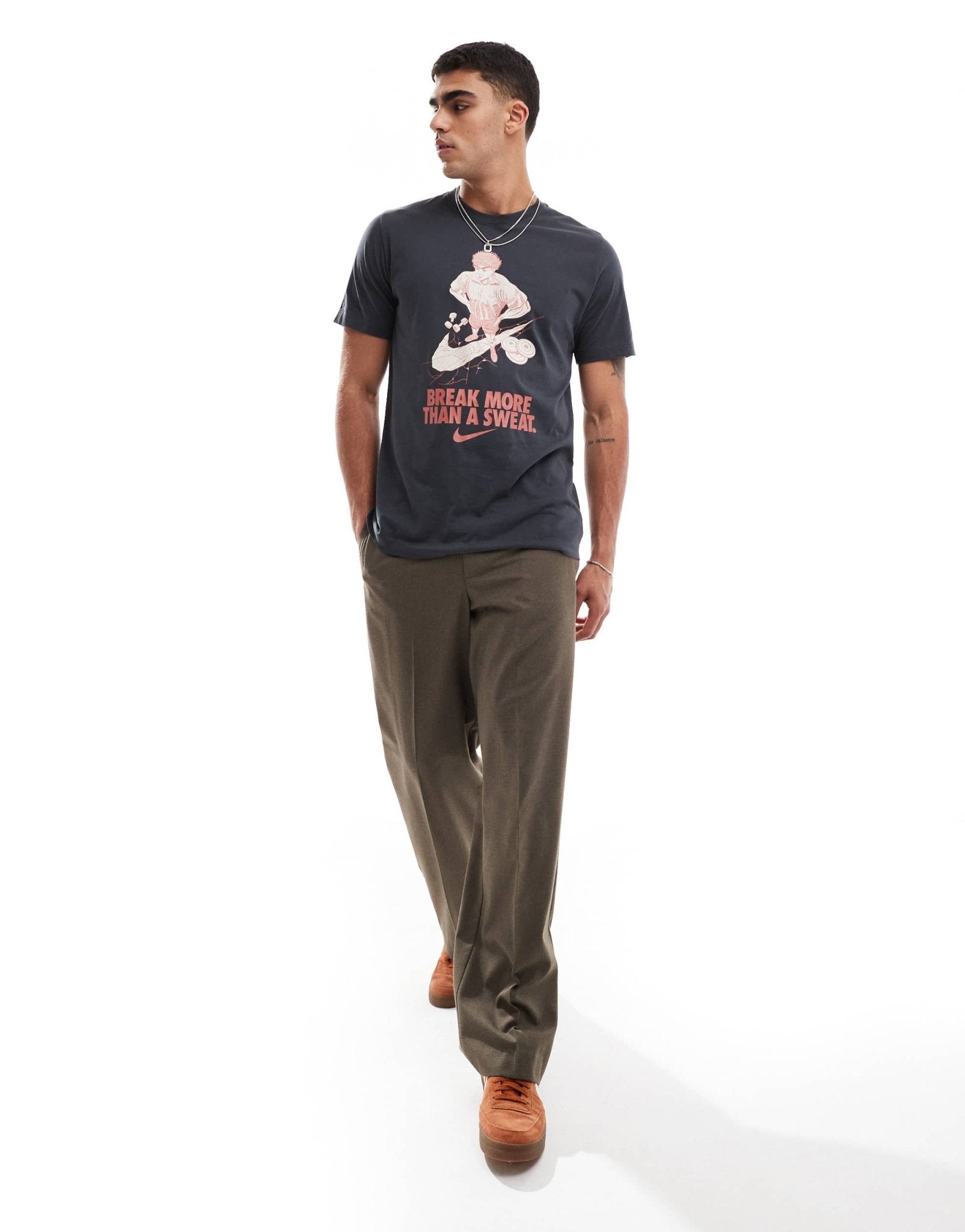 Nike Training Break More Than A Sweat graphic t-shirt in grey - ASOS Sample Sale EU Store