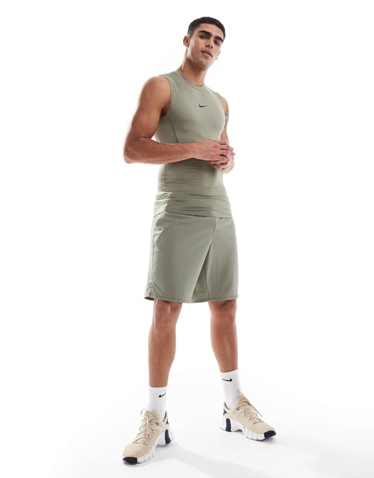 Nike Training Dri - FIT muscle fit vest in khaki - ASOS Sample Sale EU Store
