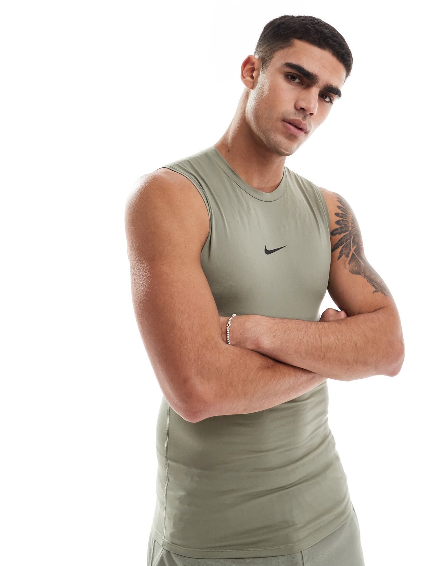 Nike Training Dri - FIT muscle fit vest in khaki - ASOS Sample Sale EU Store