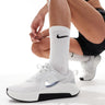 Nike Training MC 3 trainers in white and silver