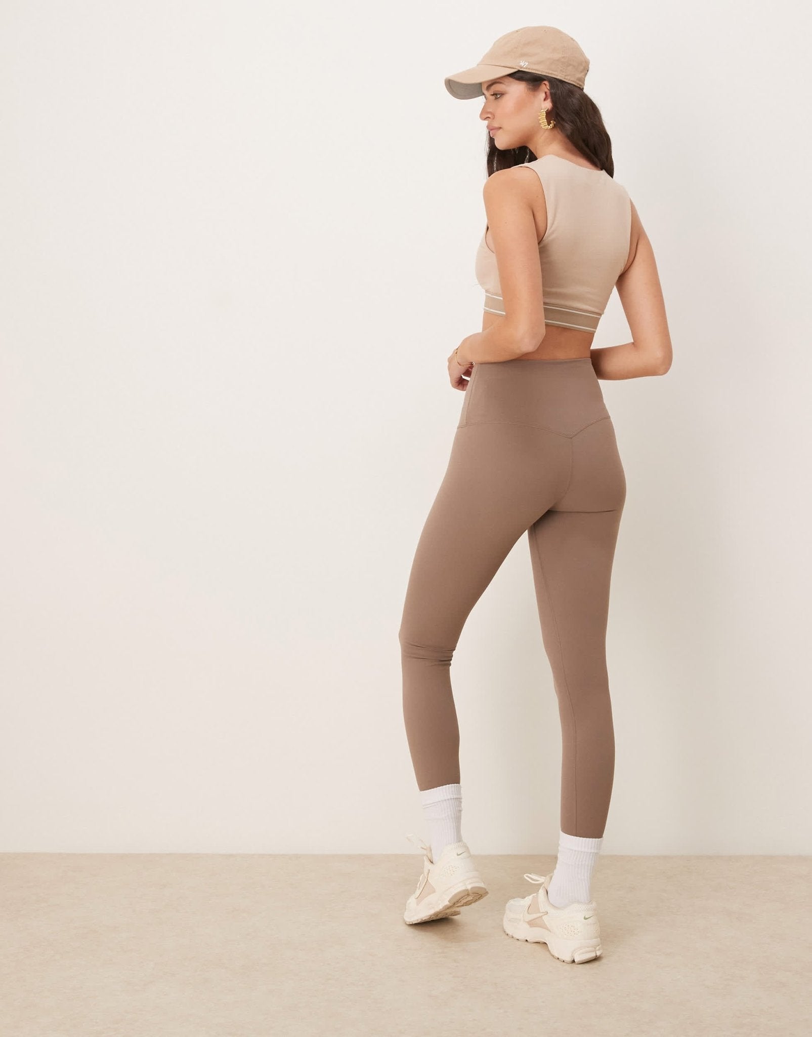 Nike Training Zenvy Dri - FIT soft touch high waisted leggings in brown - ASOS Sample Sale EU Store