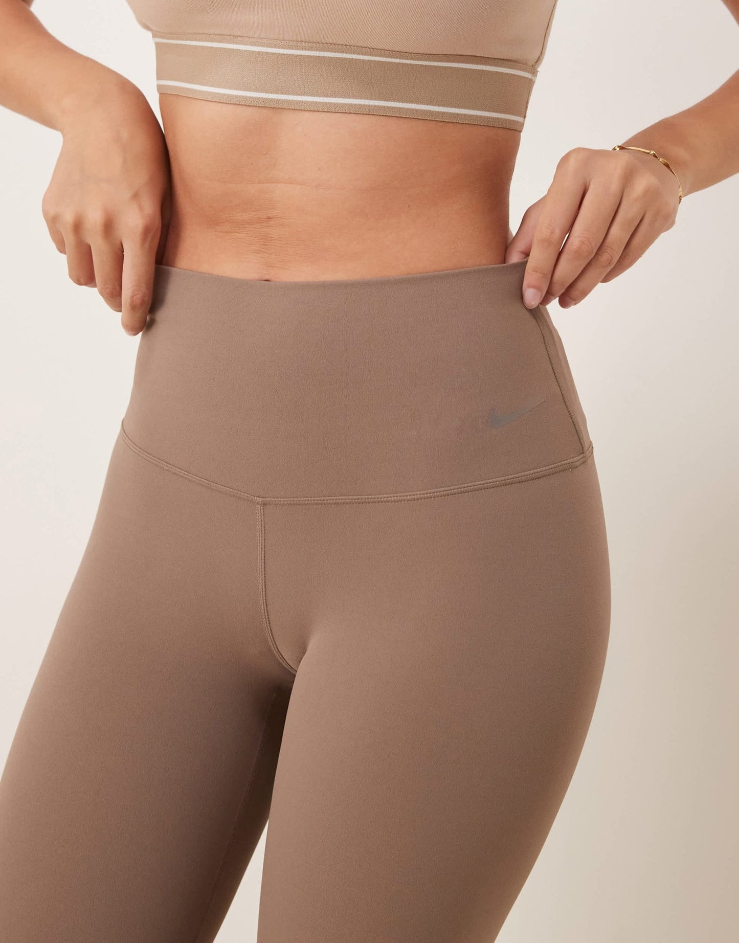 Nike Training Zenvy Dri - FIT soft touch high waisted leggings in brown - ASOS Sample Sale EU Store