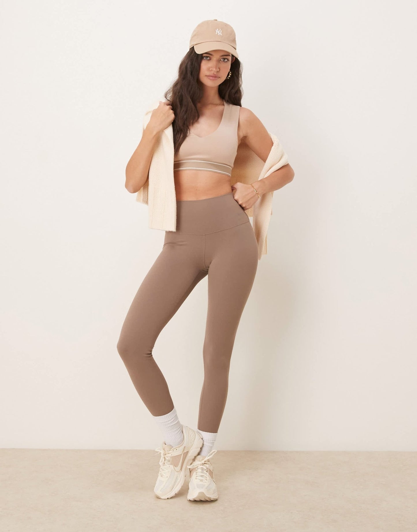 Nike Training Zenvy Dri - FIT soft touch high waisted leggings in brown - ASOS Sample Sale EU Store