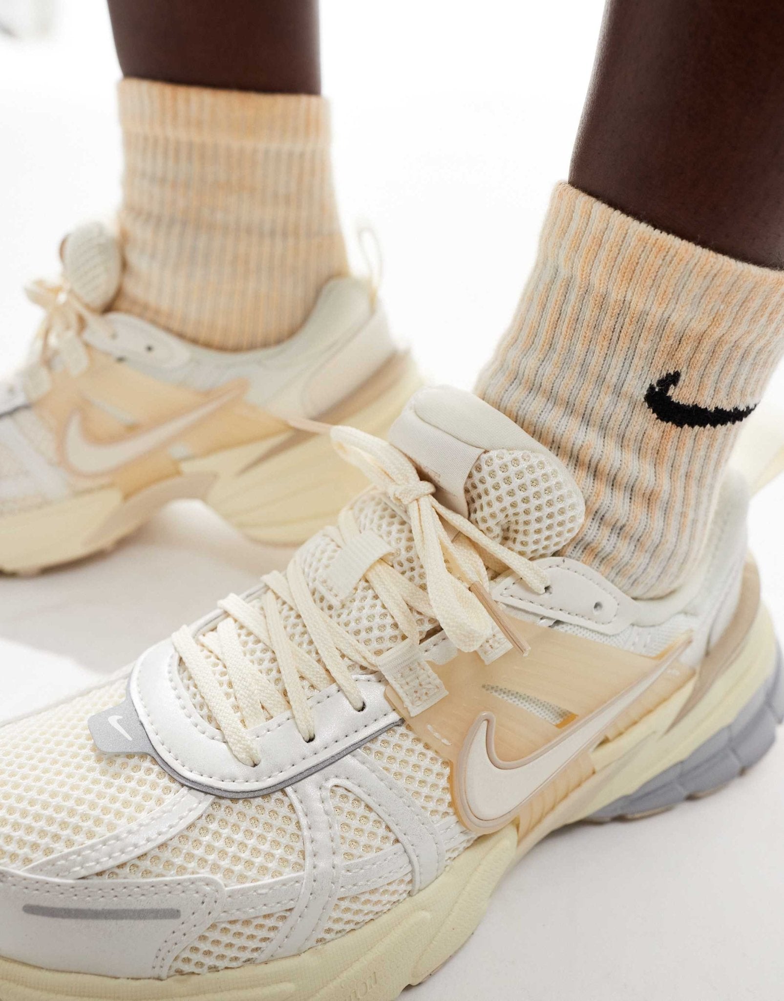 Nike V2K Run trainers in off white and beige - ASOS Sample Sale EU Store