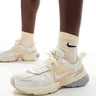 Nike V2K Run trainers in off white and beige
