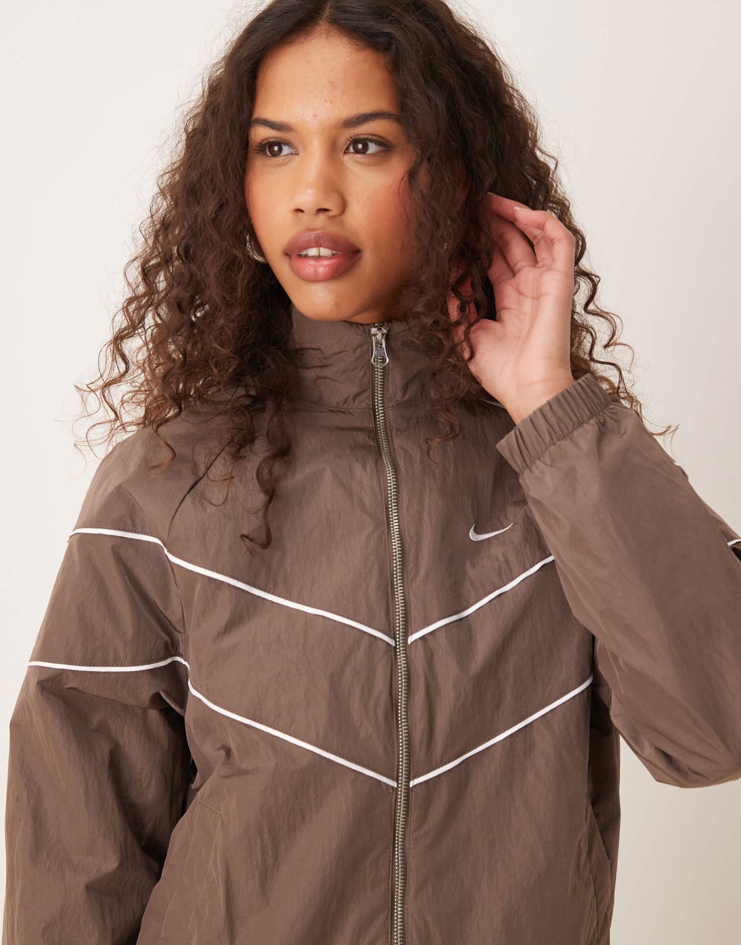 Nike windrunner track jacket in brown - ASOS Sample Sale EU Store