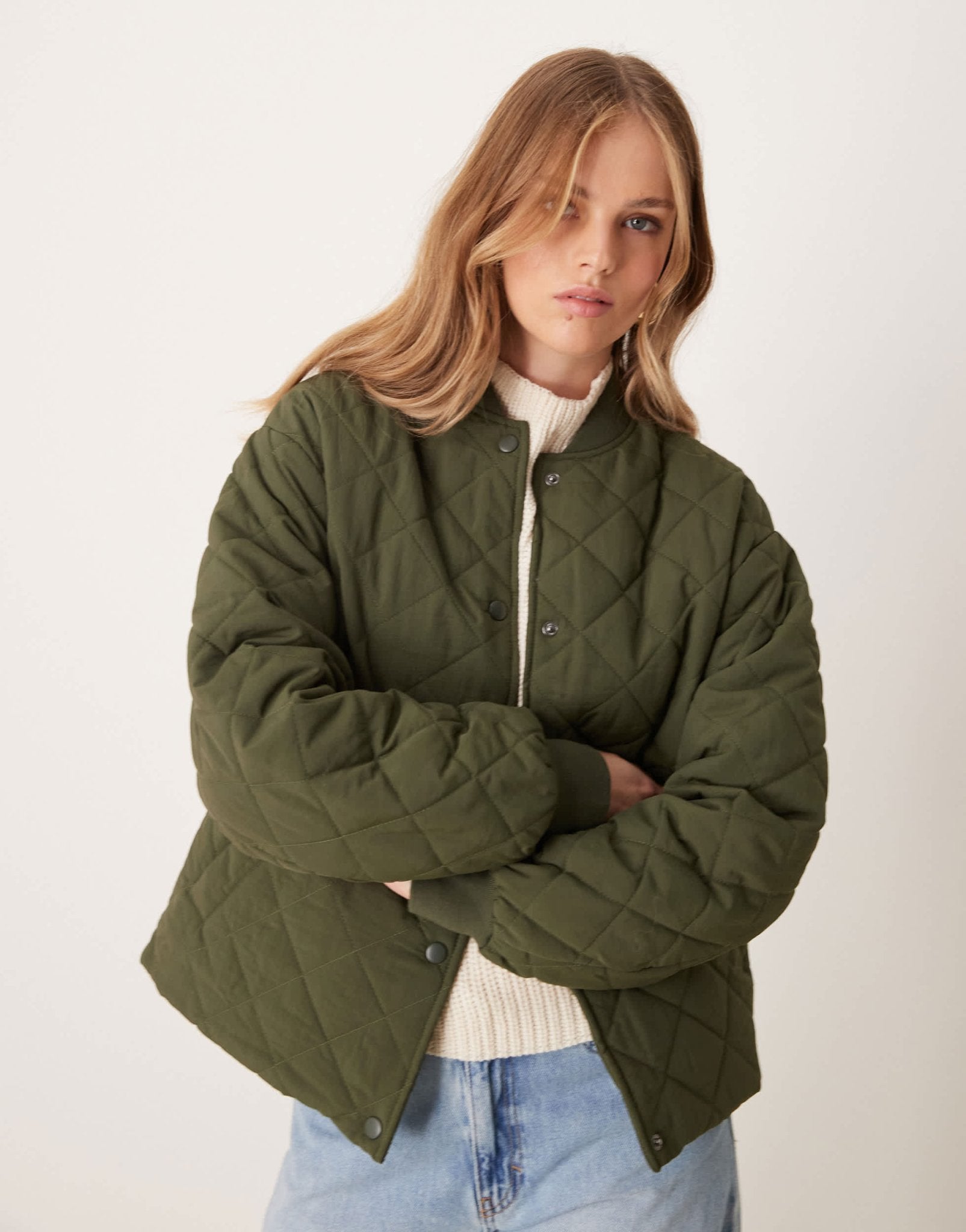 Nobody's Child Bailey bomber jacket in khaki - ASOS Sample Sale EU Store