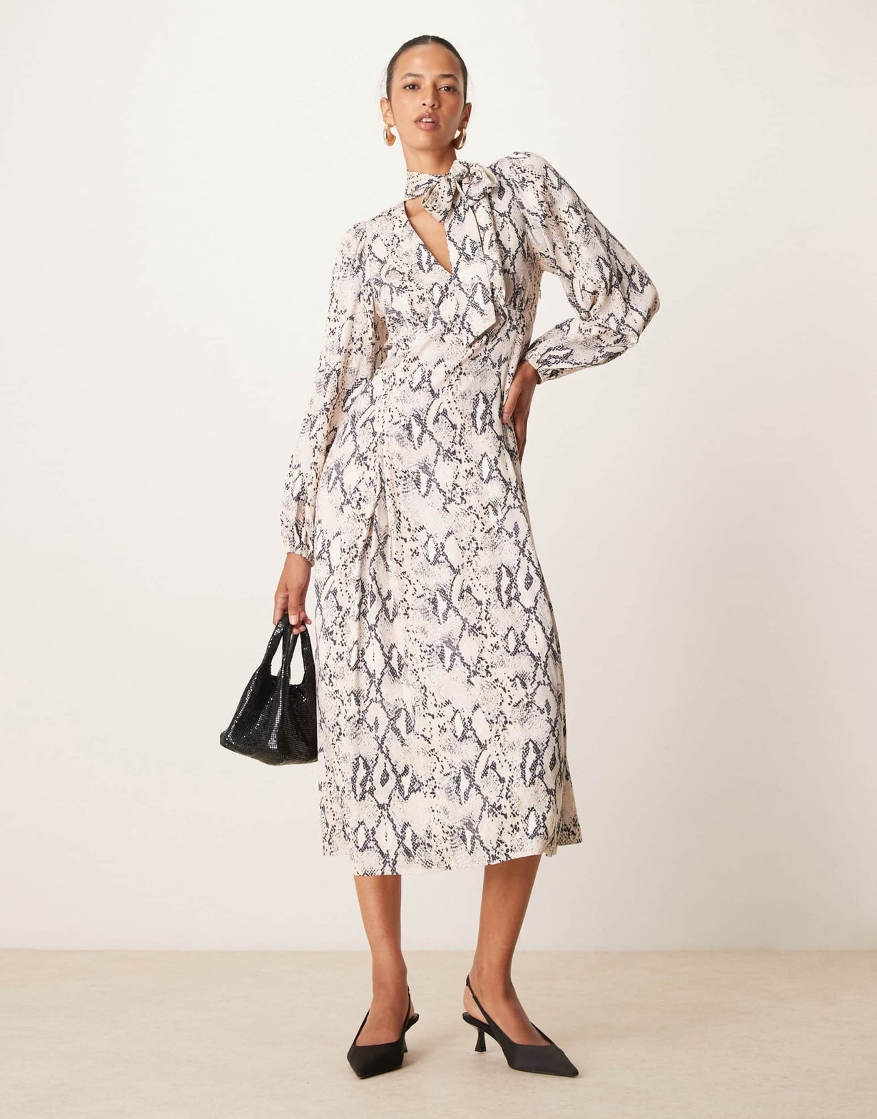 Nobody's Child Carla scarf midaxi dress in snake print - ASOS Sample Sale EU Store