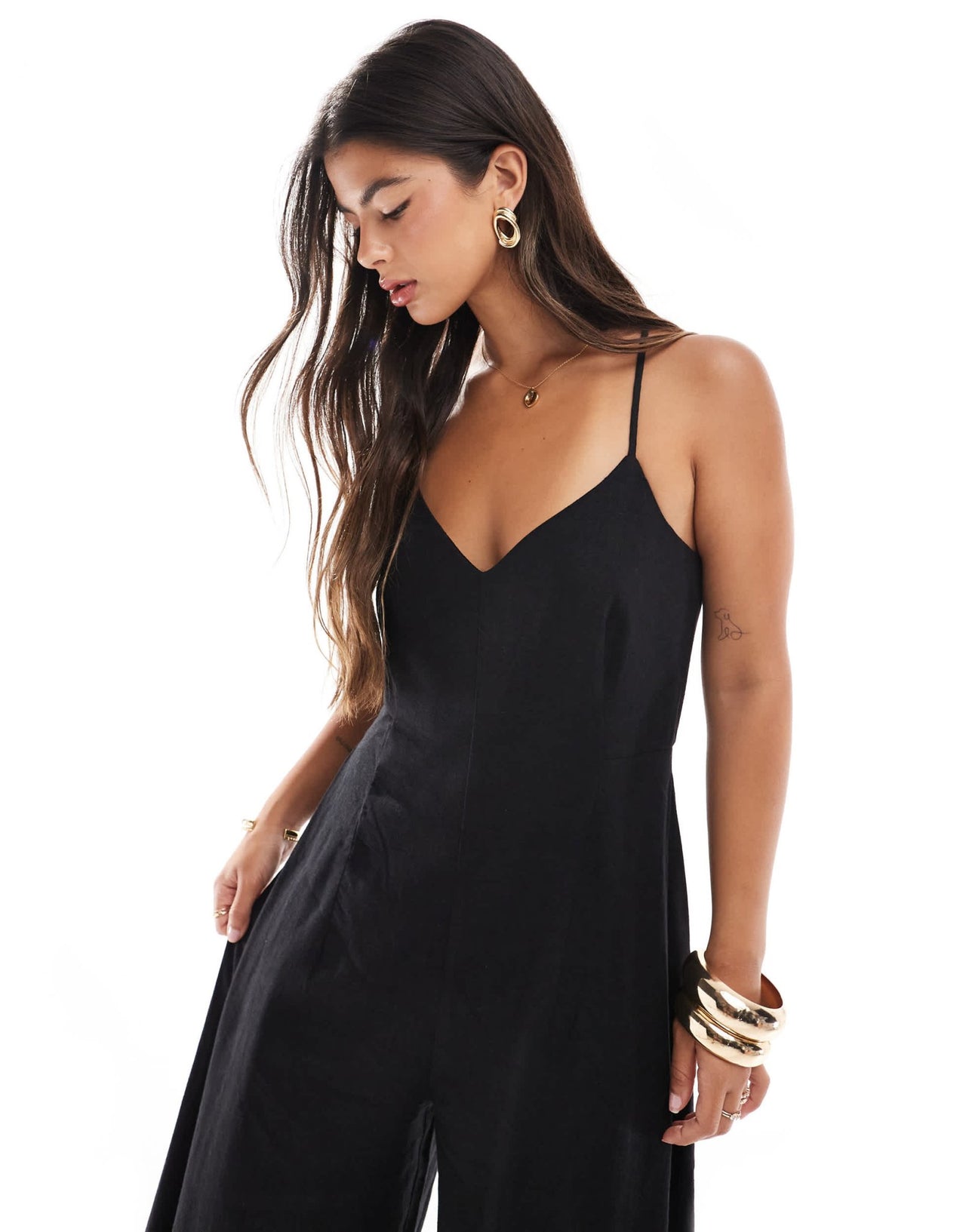 Nobody's Child Maryana wide leg jumpsuit in black - ASOS Sample Sale EU Store