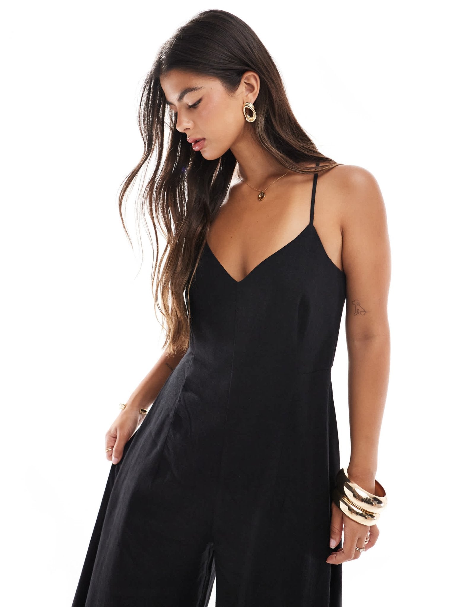 Nobody's Child Maryana wide leg jumpsuit in black - ASOS Sample Sale EU Store